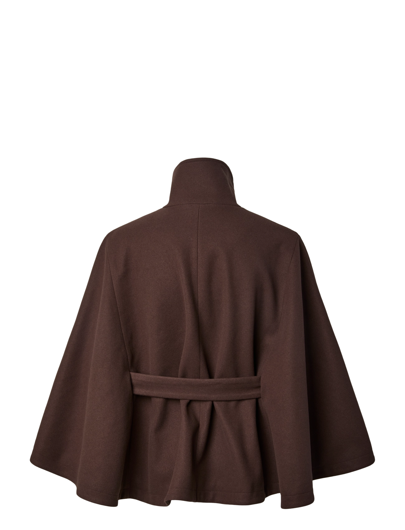 Pieces - PCAIKEN CAPE JACKET W. BELT BC - kevadjoped - hot fudge - 1