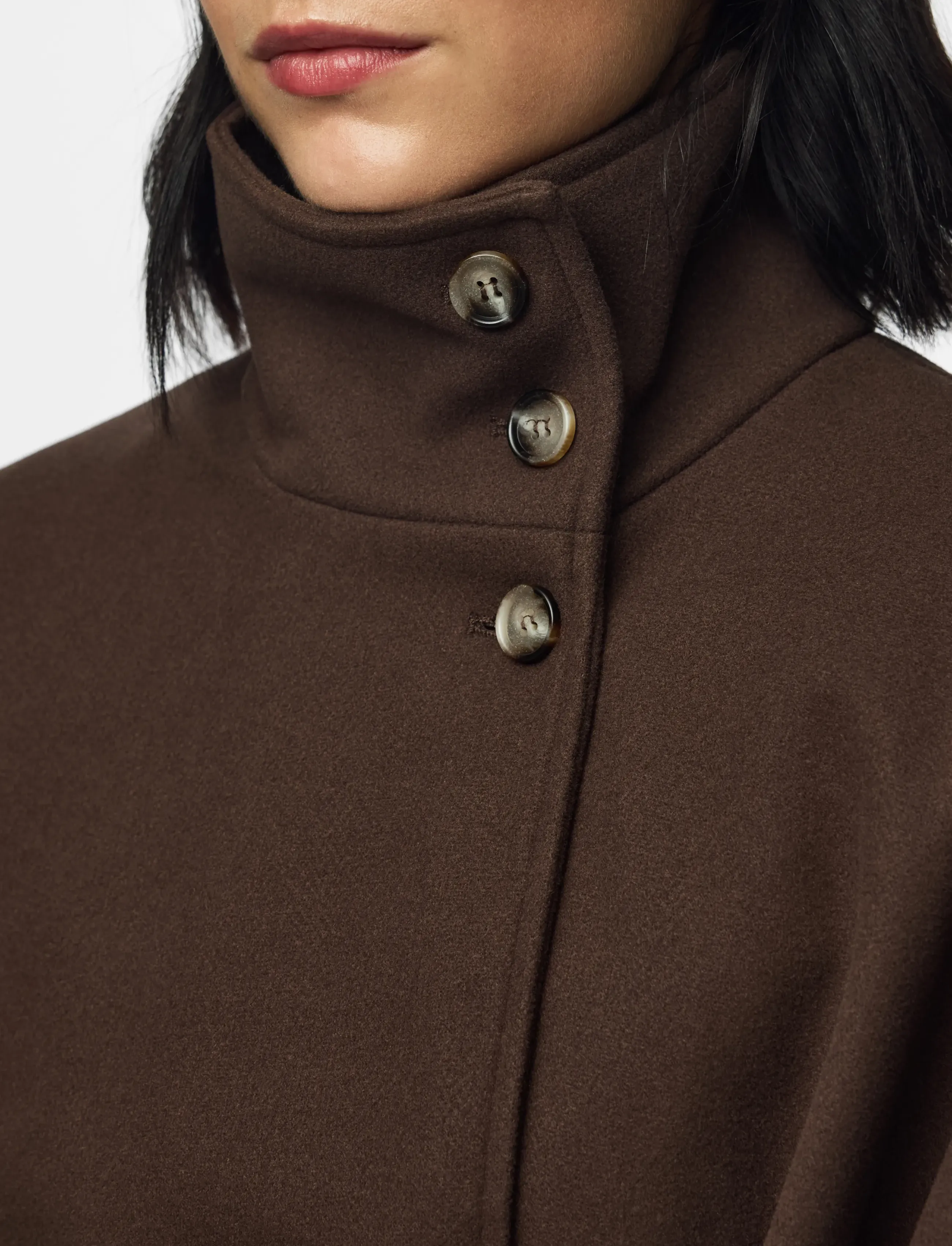 Pieces - PCAIKEN CAPE JACKET W. BELT BC - Õhukesed jakid - hot fudge - 5
