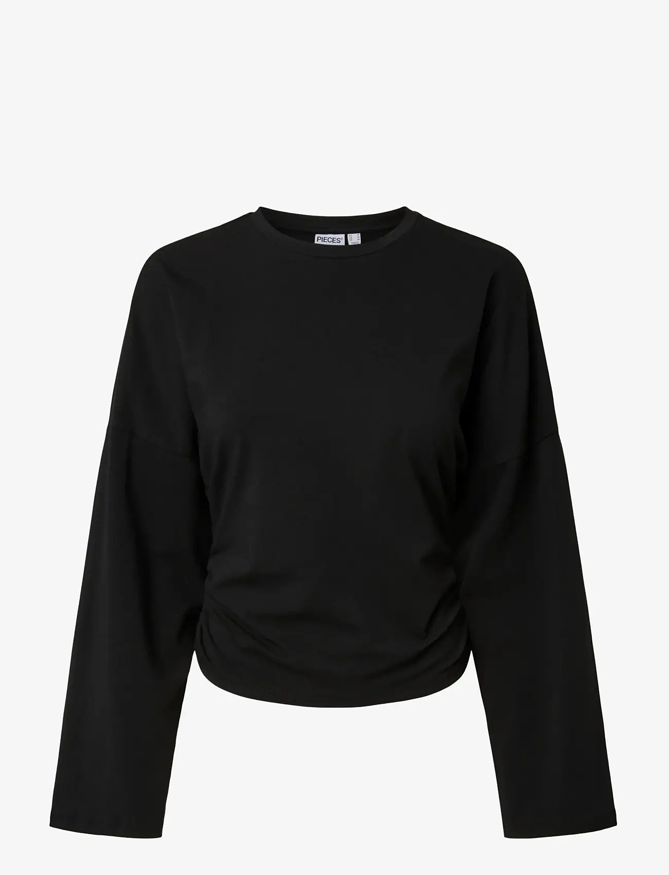 Pieces - PCALLI LS O-NECK TOP - langærmede toppe - black - 1