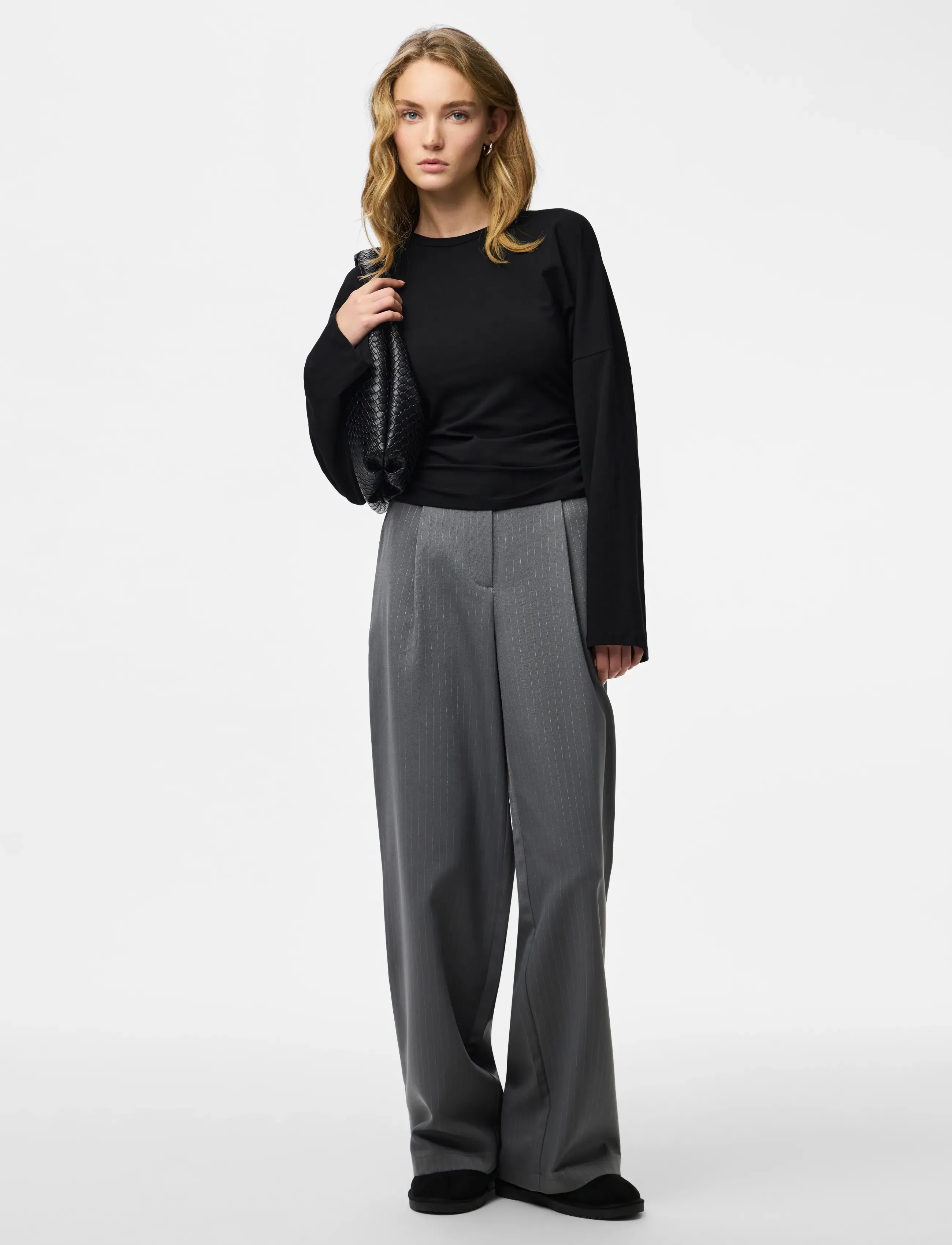 Pieces - PCALLI LS O-NECK TOP D2D - langärmlige tops - black - 4