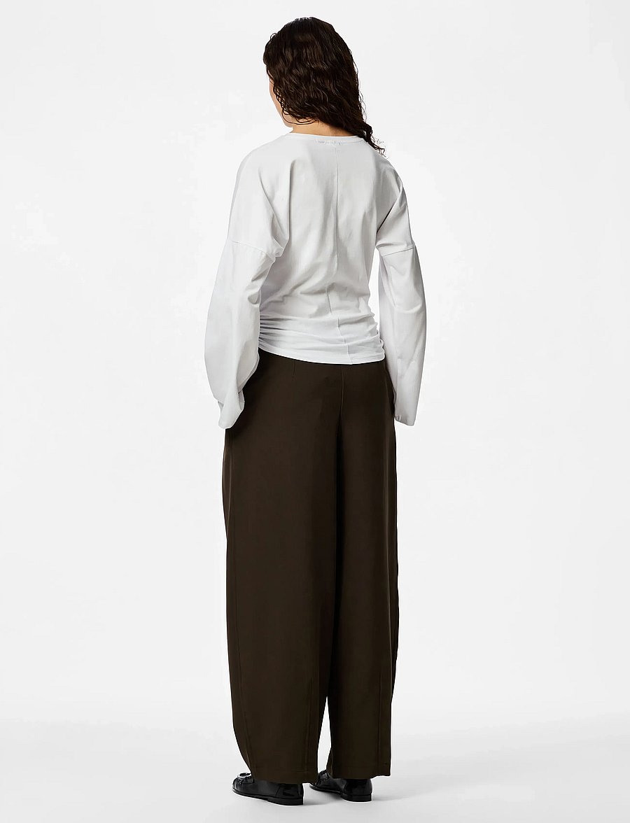 Pieces - PCALLI LS O-NECK TOP JRS NOOS - langärmlige tops - bright white - 3