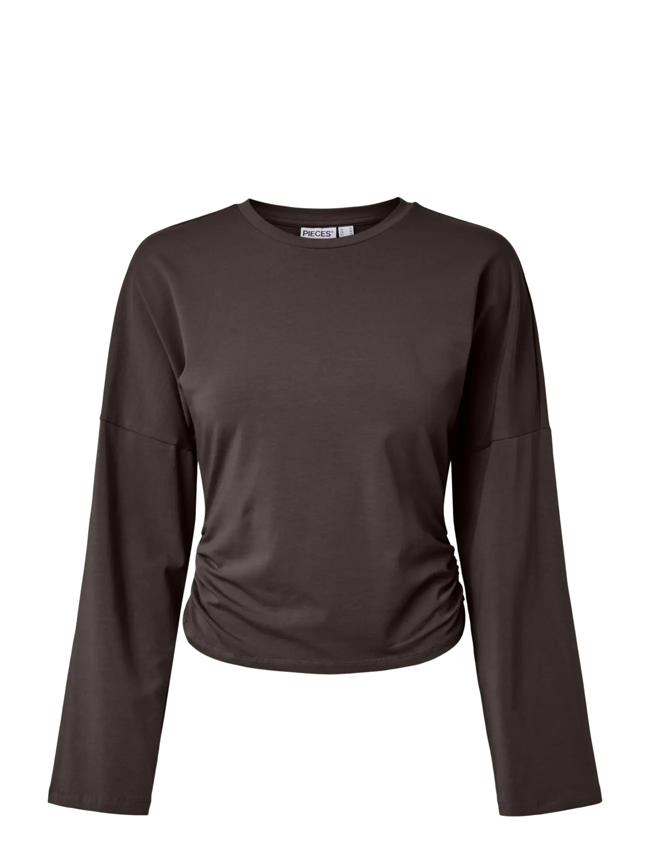 Pieces - PCALLI LS O-NECK TOP JRS NOOS - langärmlige tops - chocolate plum - 1