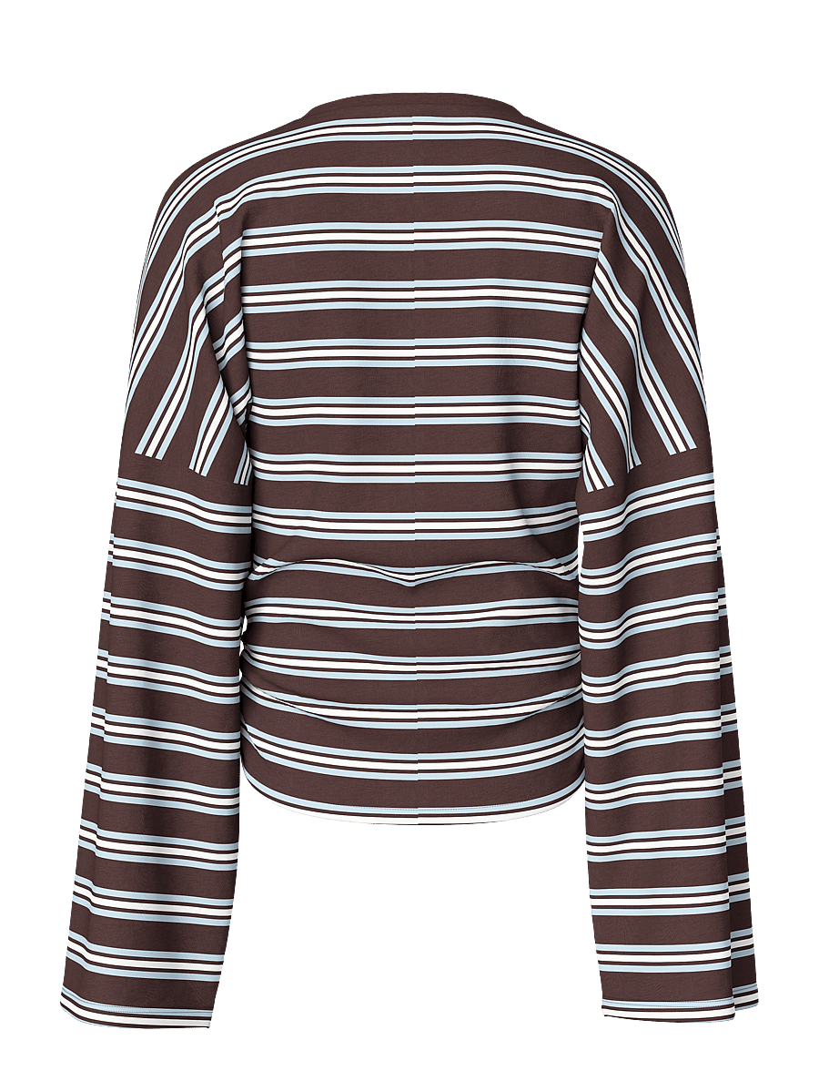 Pieces - PCALLI LS O-NECK TOP JRS NOOS - langermede topper - chocolate plum - 2