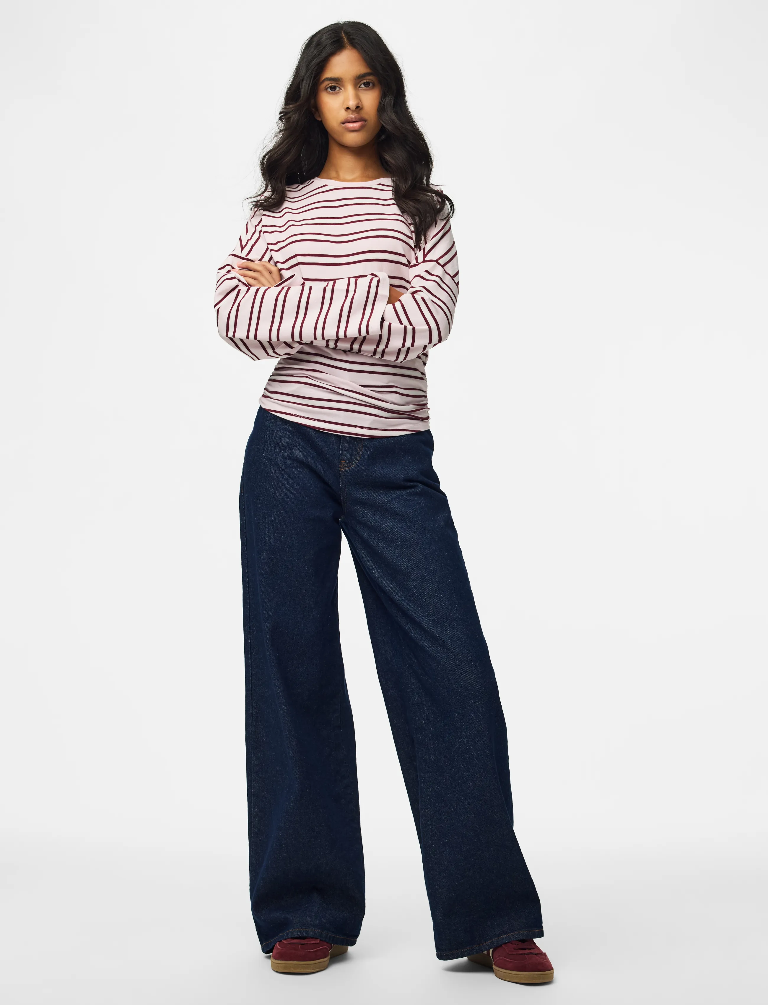 Pieces - PCALLI LS O-NECK TOP D2D - pikkade varrukatega topid - orchid ice - 4