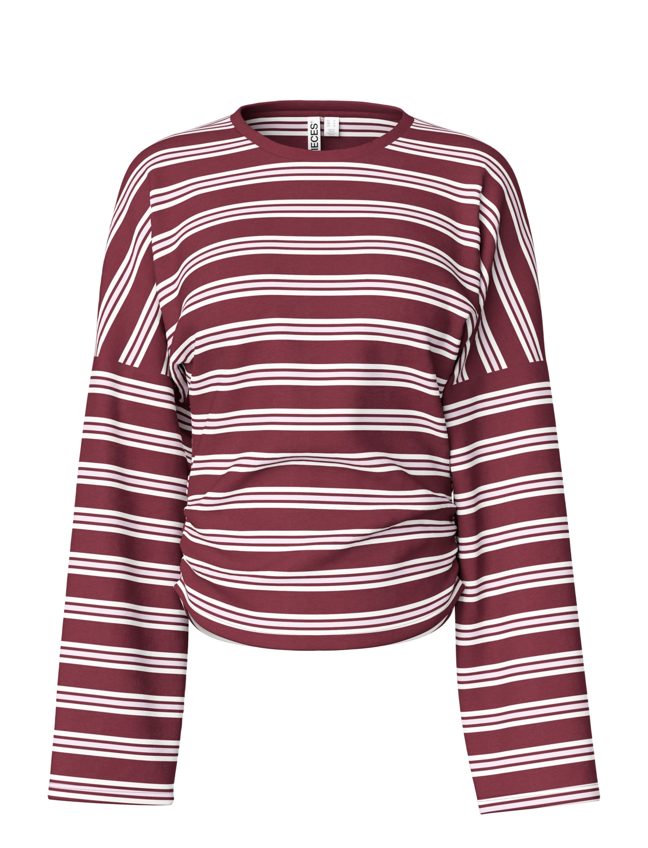 Pieces - PCALLI LS O-NECK TOP D2D - pikkade varrukatega topid - windsor wine - 1