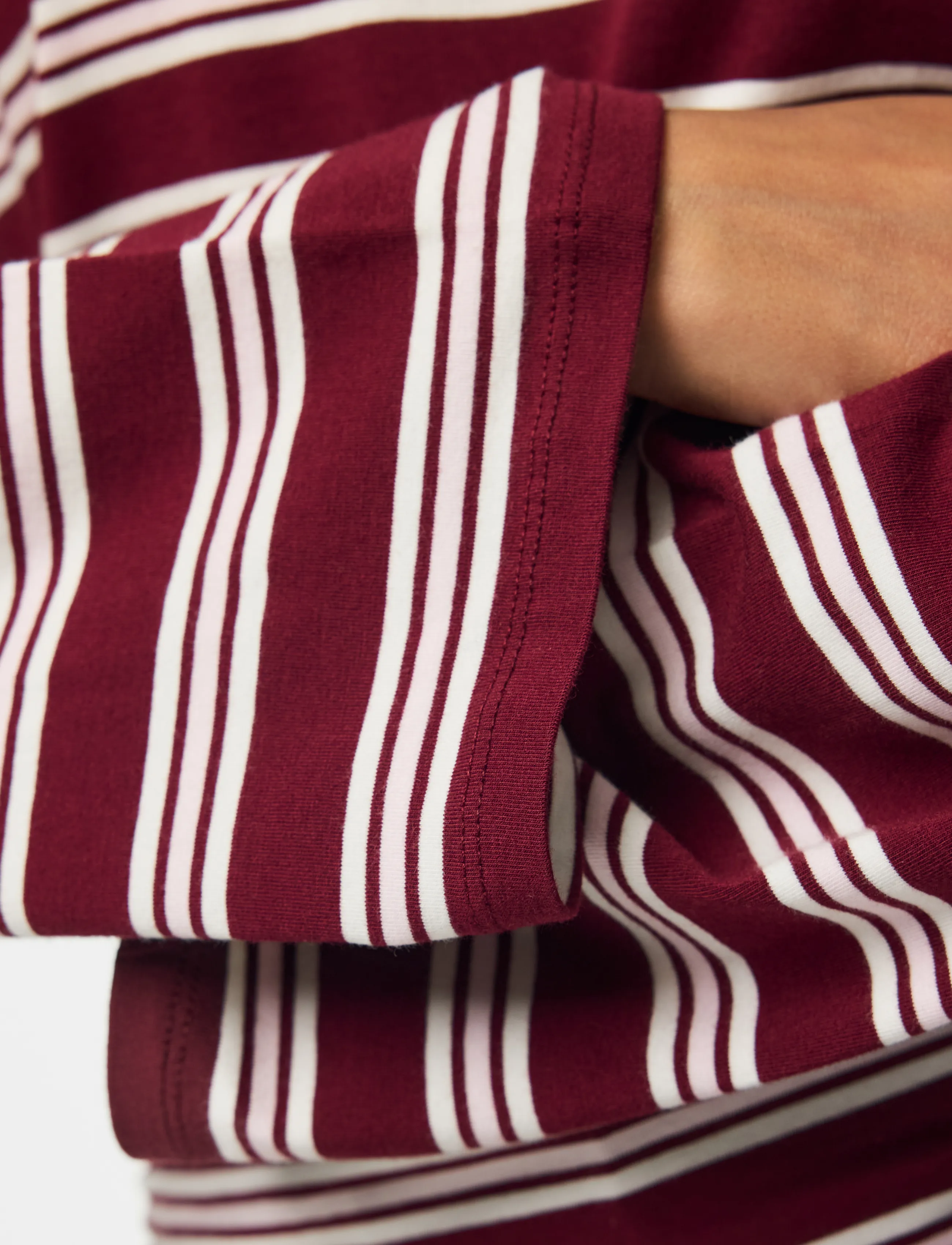 Pieces - PCALLI LS O-NECK TOP D2D - pikkade varrukatega topid - windsor wine - 5