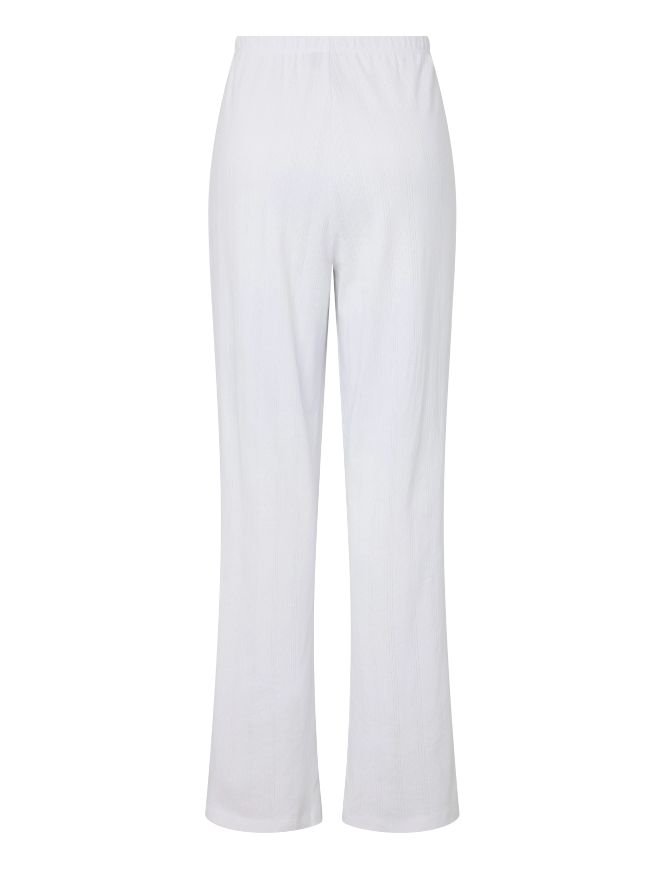 Pieces - PCNILLA POINTELLE PANT JRS - laia säärega püksid - bright white - 1