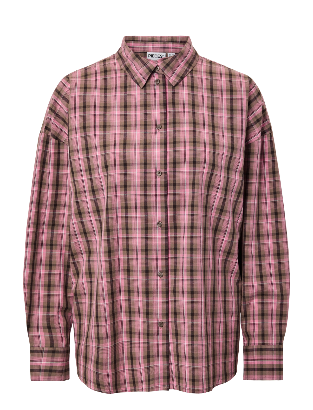 Pieces PCEVERETT L/S LOOSE SHIRT WVN - Blusen & Hemden - COFFEE QUARTZ / brown