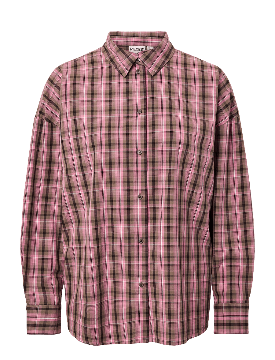 Pieces - PCEVERETT L/S LOOSE SHIRT WVN - coffee quartz - 1