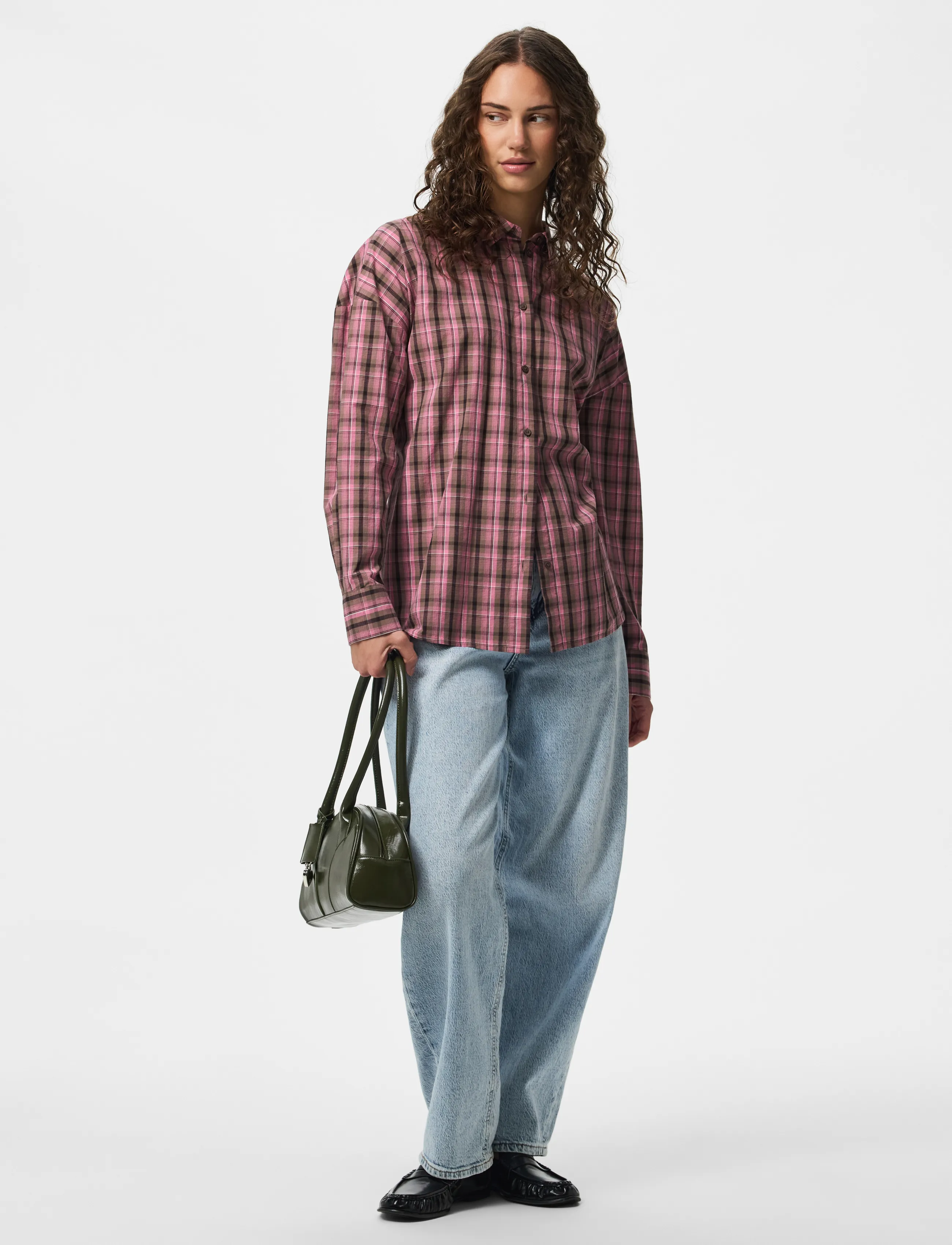 Pieces - PCEVERETT L/S LOOSE SHIRT WVN - coffee quartz - 4