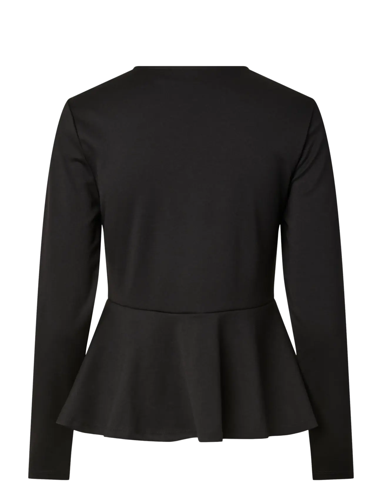 Pieces - PCALISA LS PEPLUM TOP JRS NOOS BC - langärmlige tops - black - 2