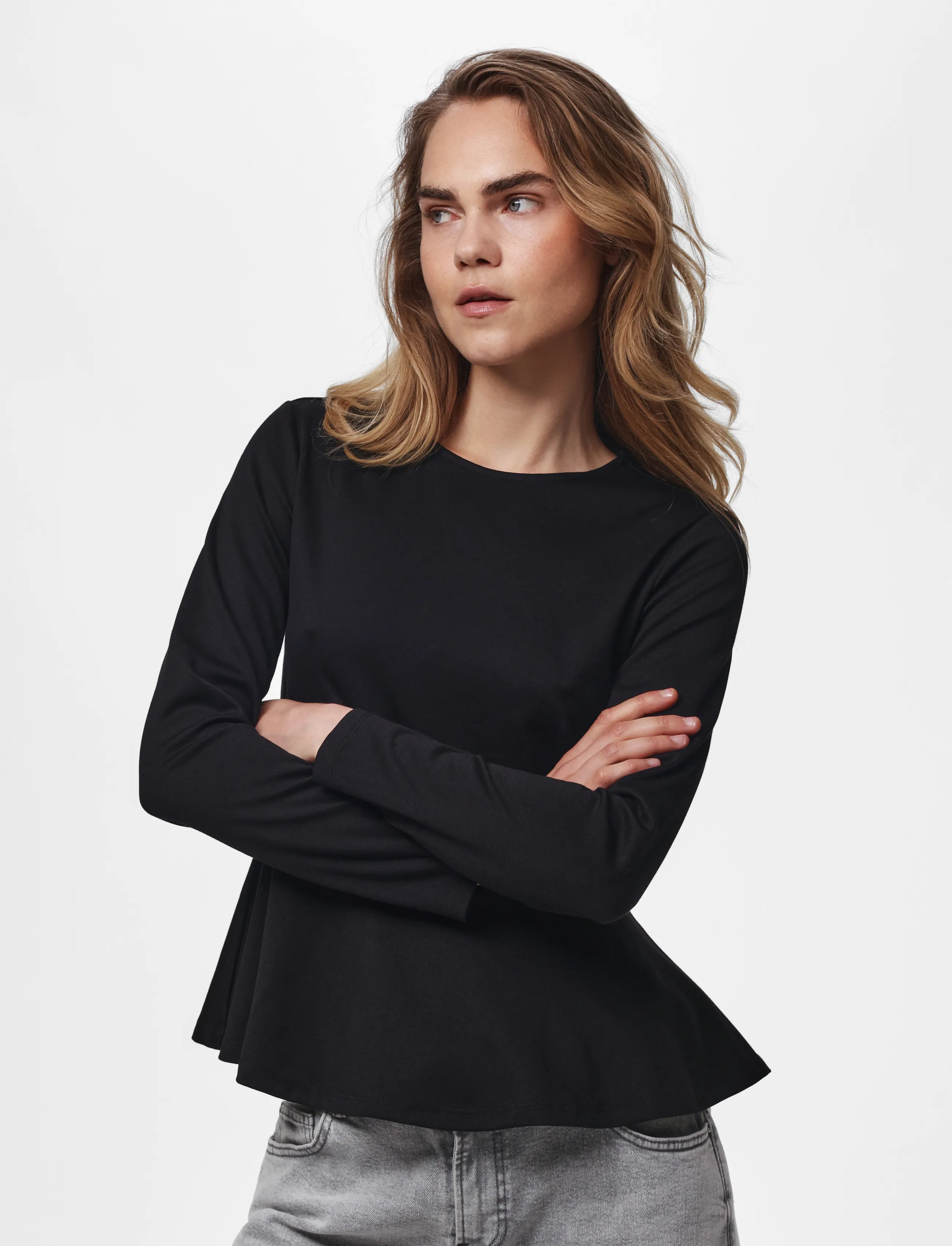 PIECES Pcalisa Ls Peplum Top Jrs Noos Bc toppar dam – bild 5