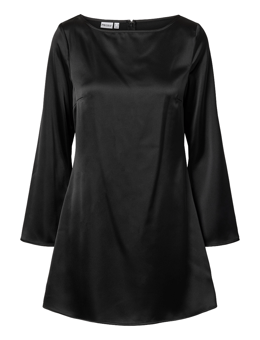 Pieces - PCEVY LS SHORT DRESS WVN BC - partykleider - black - 1