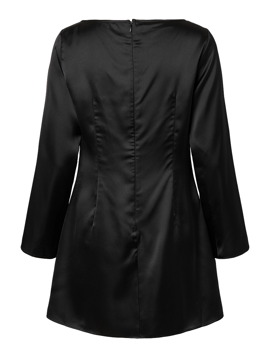 Pieces - PCEVY LS SHORT DRESS WVN BC - partykleider - black - 2