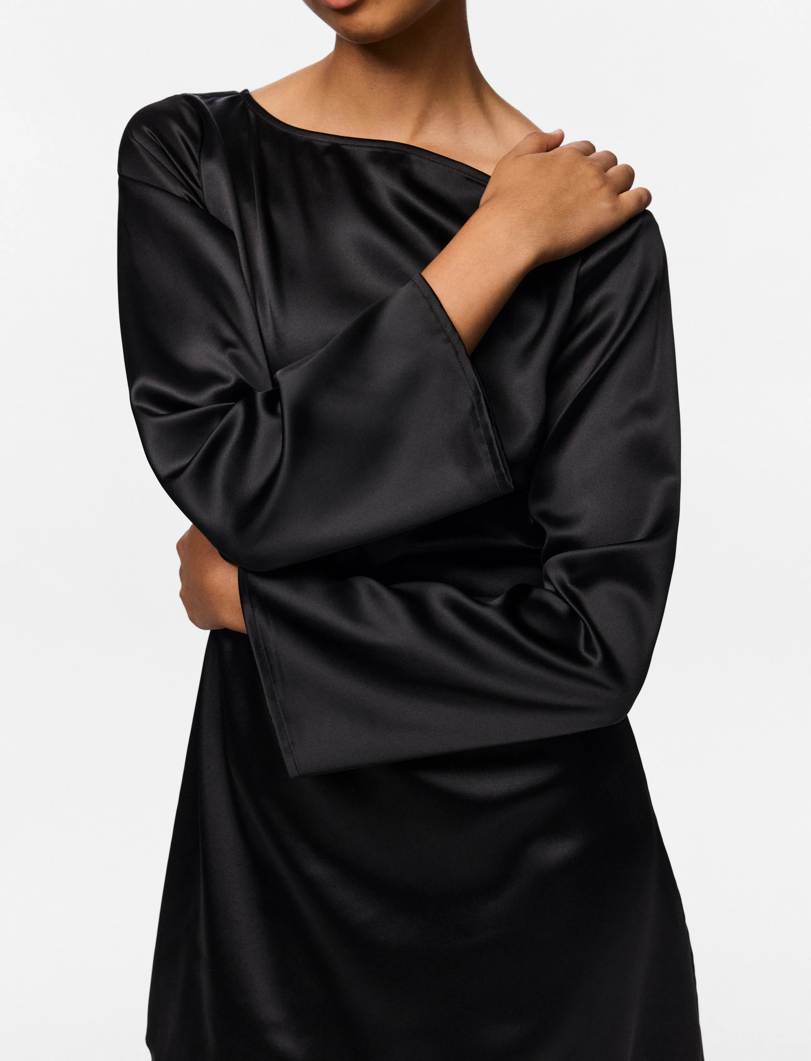Pieces - PCEVY LS SHORT DRESS WVN BC - partykleider - black - 5