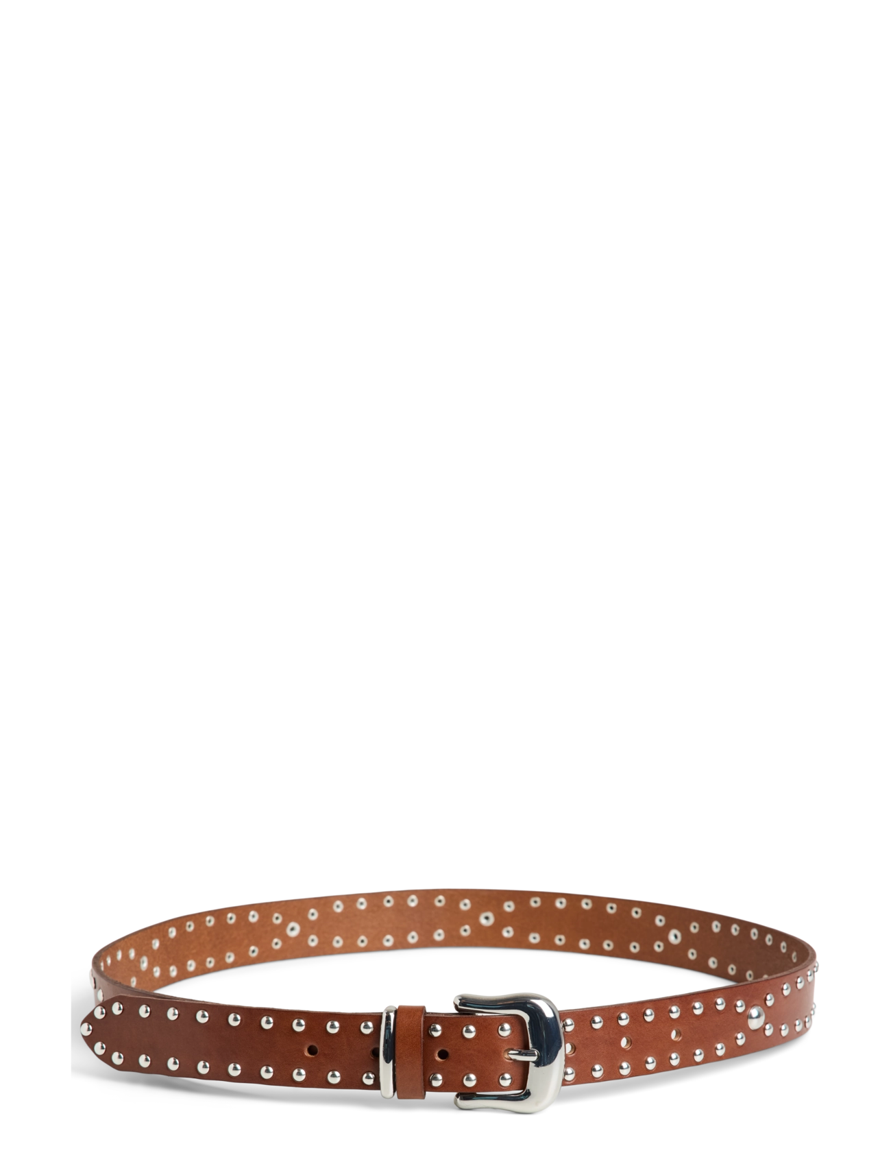 Pieces PCEMMY LEATHER STUD JEANS BELT FC - Læderbælter - ROOT BEER / brown