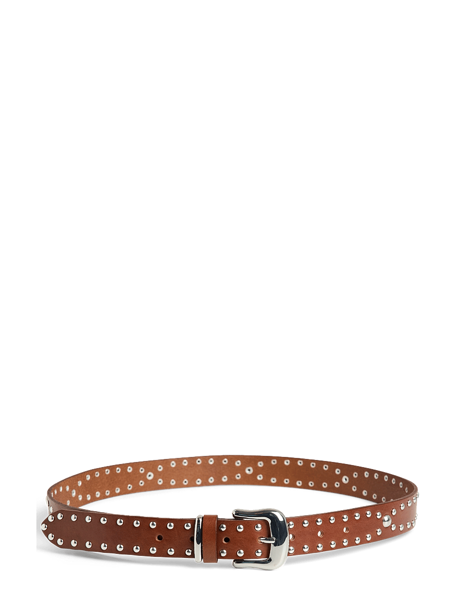 Pieces - PCEMMY LEATHER STUD JEANS BELT FC - root beer - 0