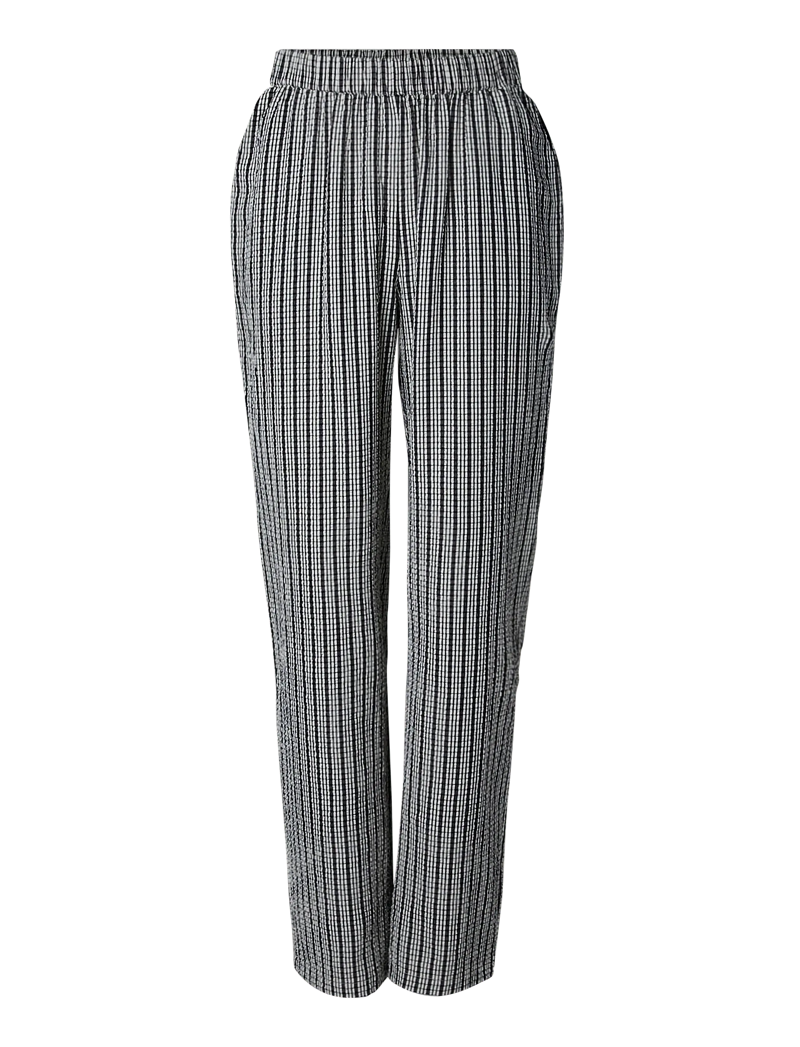 Pieces PCABRIELLE HW PANTS WVN D2D - Püksid - BLACK / black