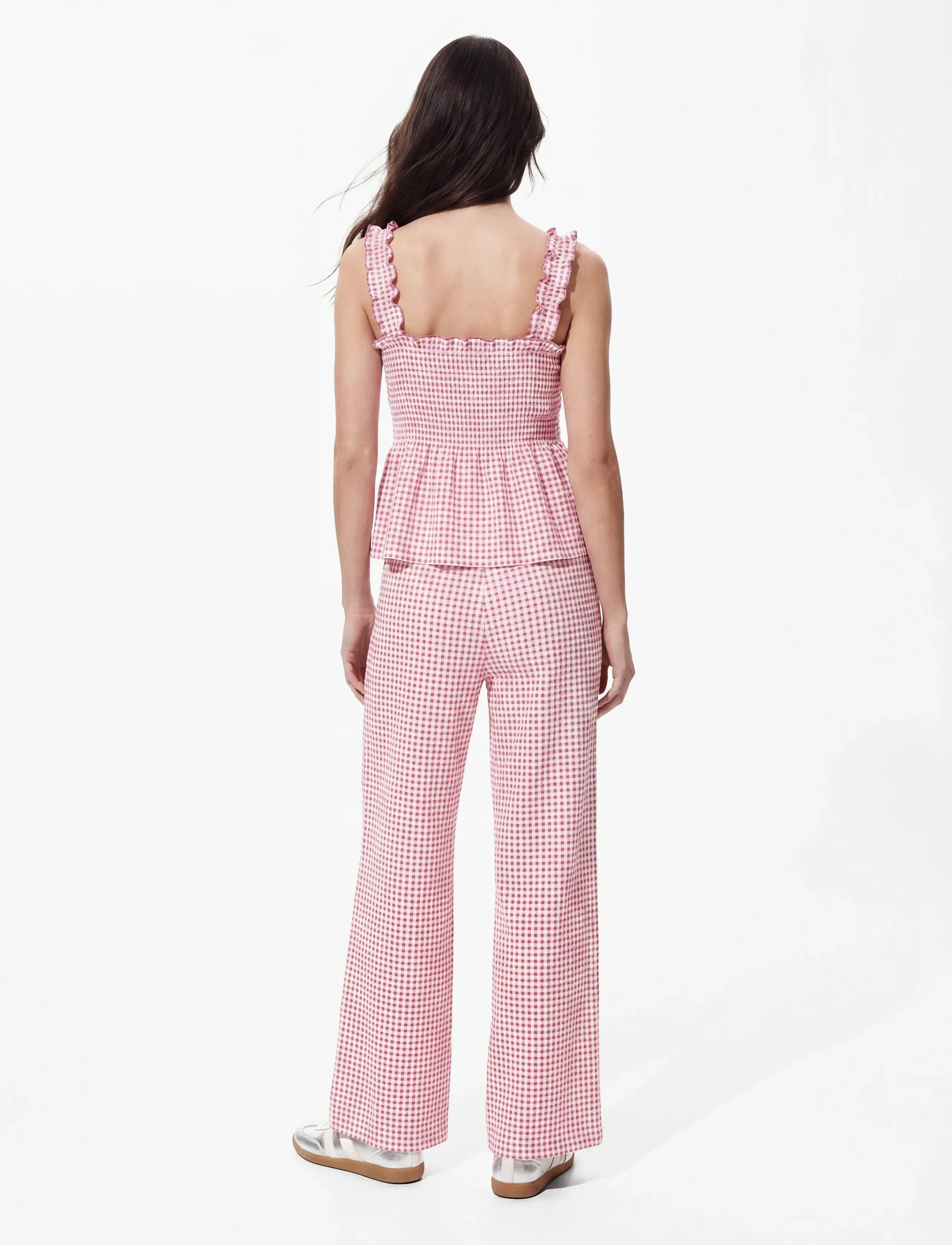 Pieces - PCMALLI HW PANTS JRS D2D - hosen mit weitem bein - roseate spoonbill - 4