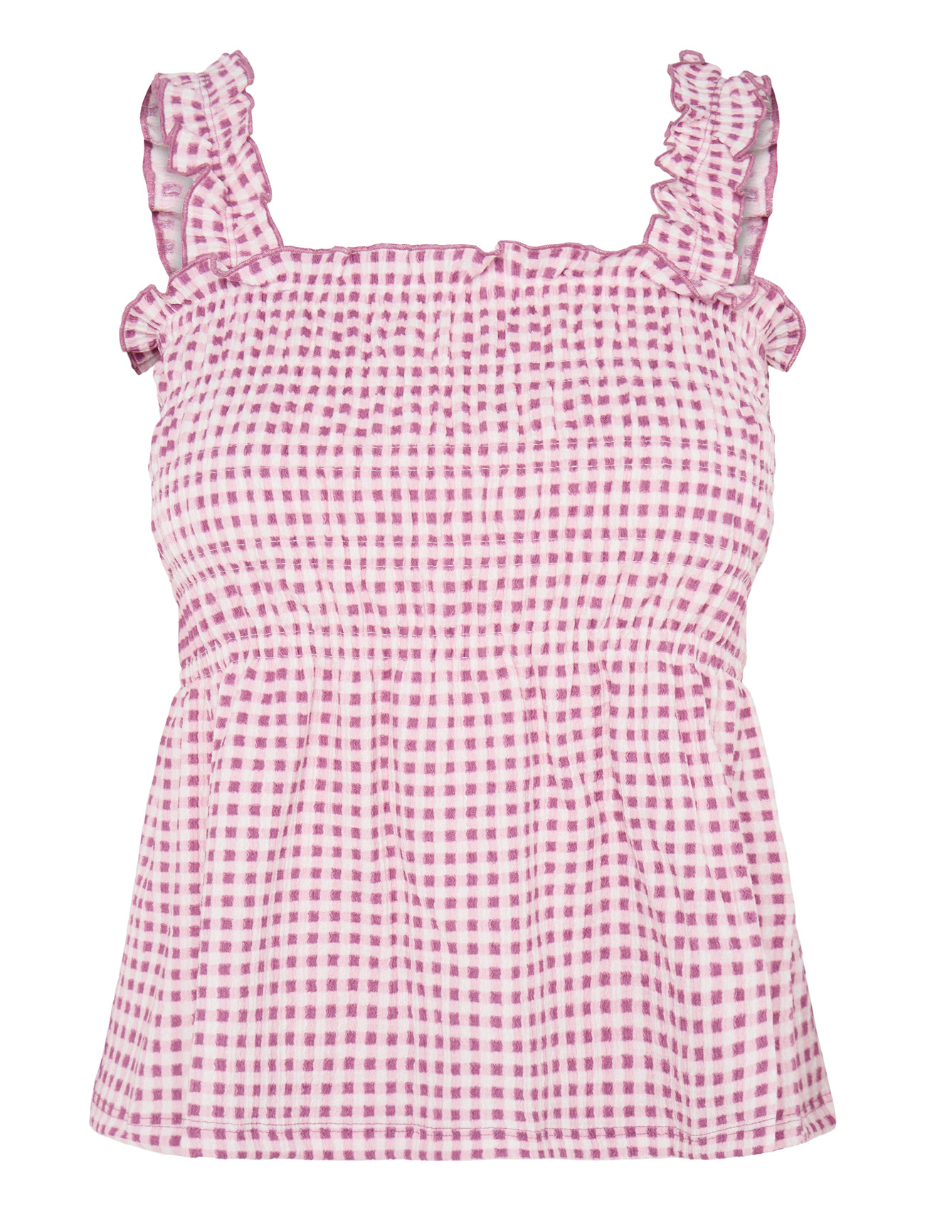 Pieces - PCMALLI SMOCK STRAP TOP JRS D2D - roseate spoonbill - 1