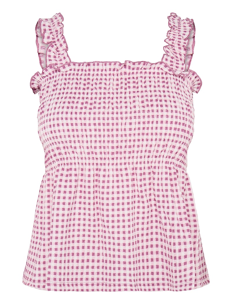 Pieces - PCMALLI SMOCK STRAP TOP JRS D2D - roseate spoonbill - 1