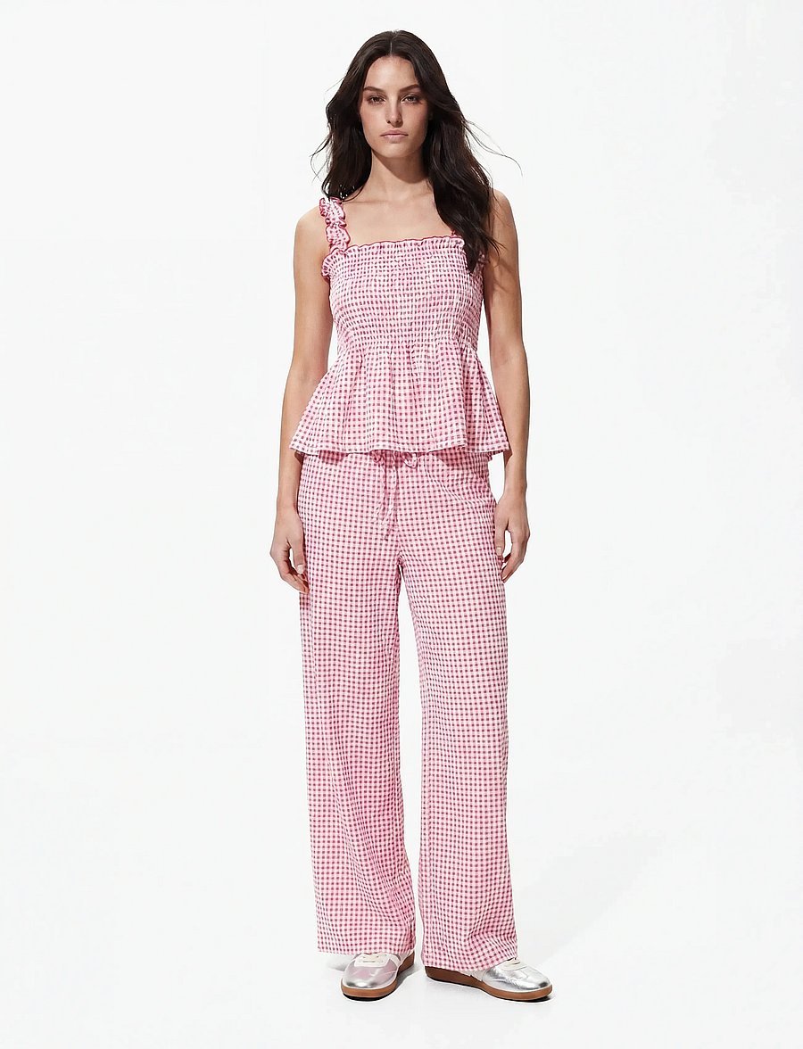 Pieces - PCMALLI SMOCK STRAP TOP JRS D2D - roseate spoonbill - 4