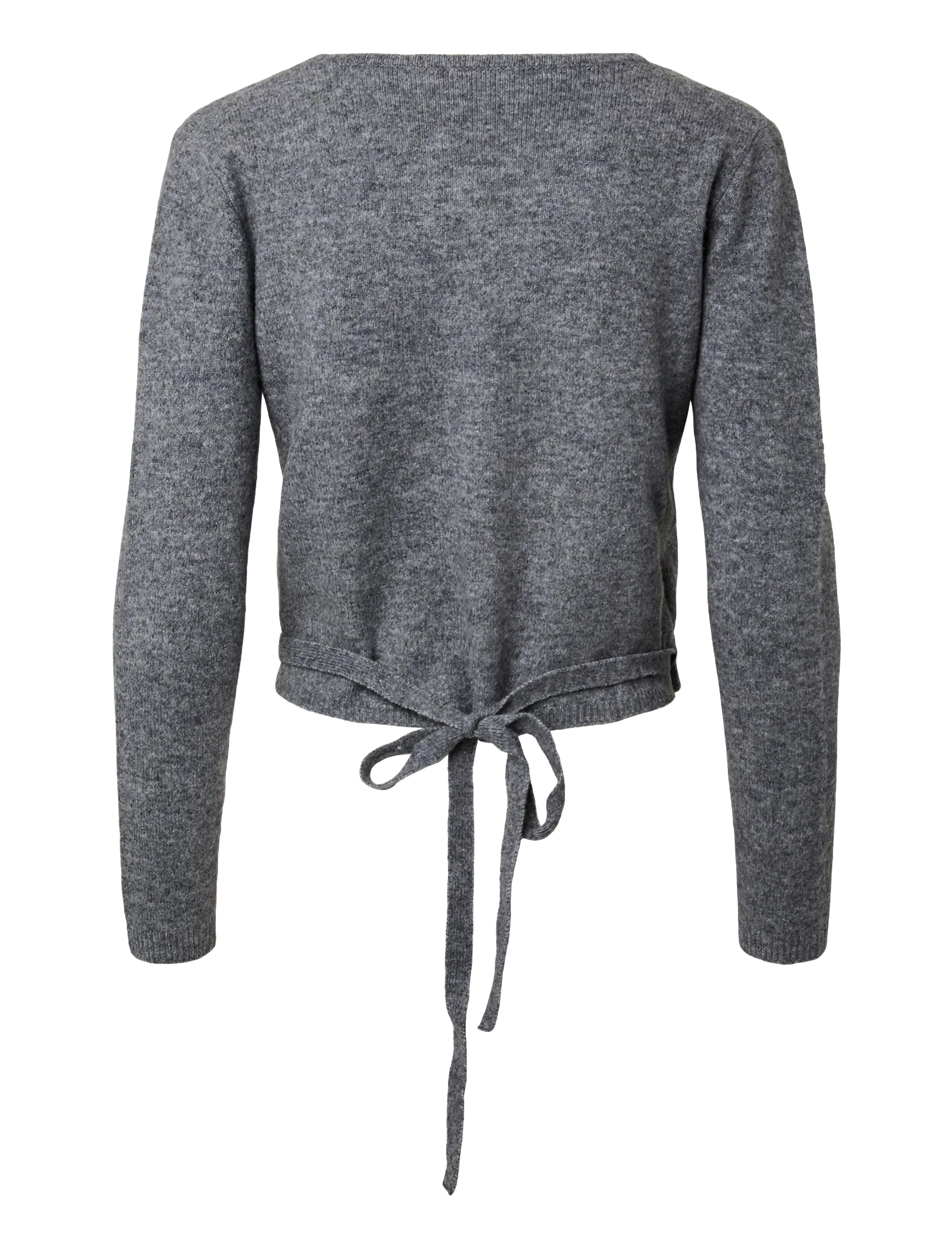 Pieces - PCMAJI LS O-NECK WRAP KNIT D2D - pullover - medium grey melange - 2