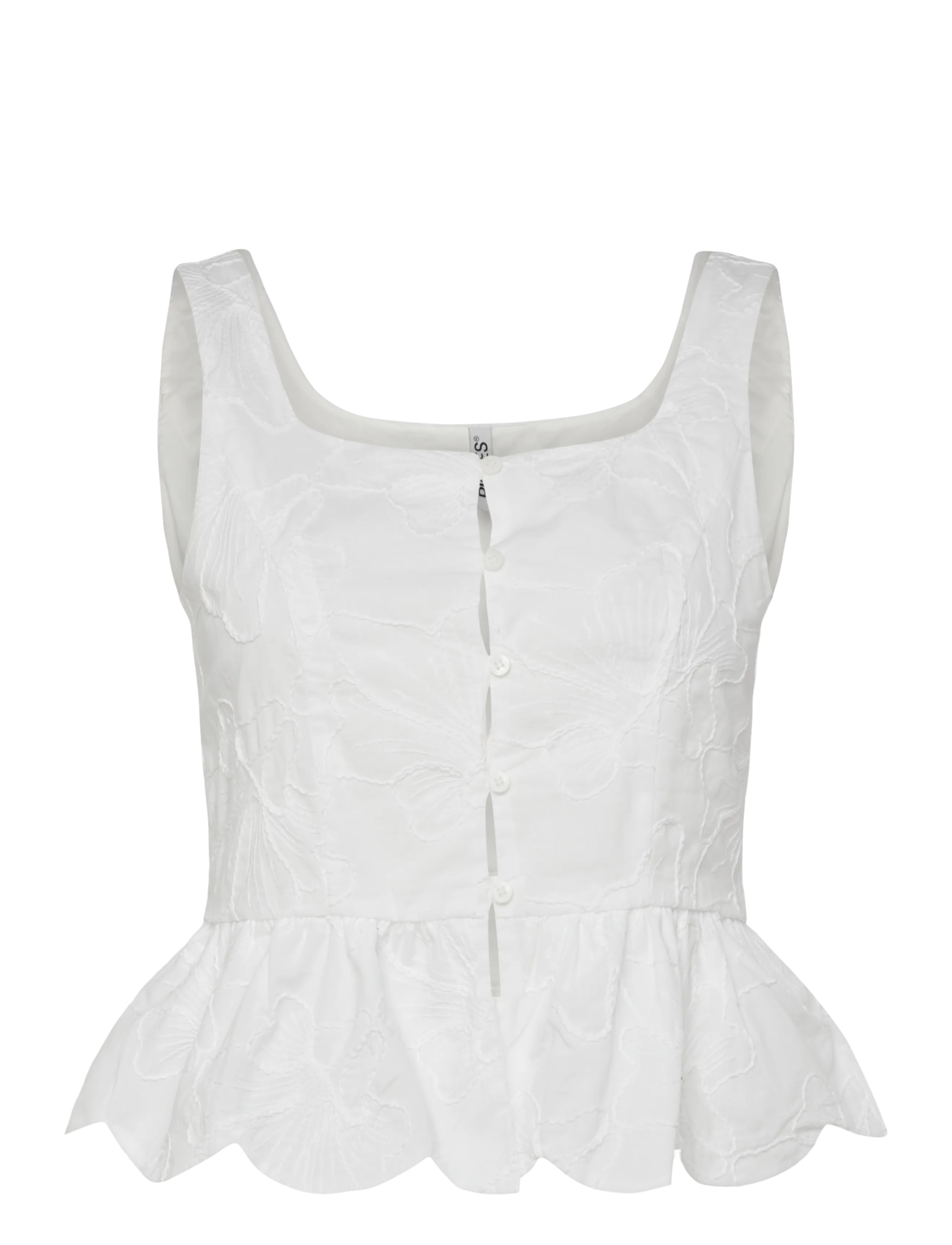 Pieces PCMARLI SL TOP WVN D2D - Tøj - BRIGHT WHITE / white