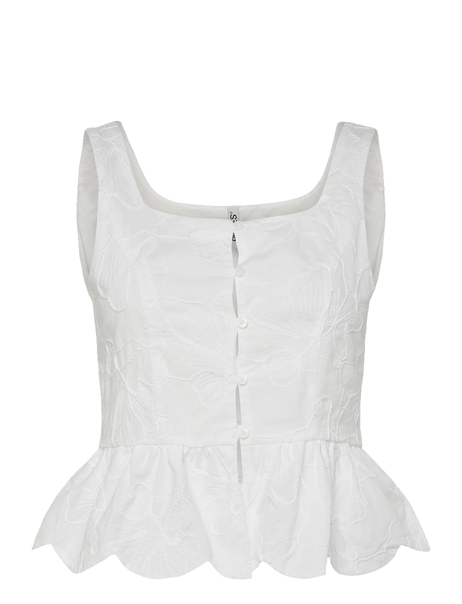 Pieces - PCMARLI SL TOP WVN D2D - Ärmellose blusen - bright white - 0