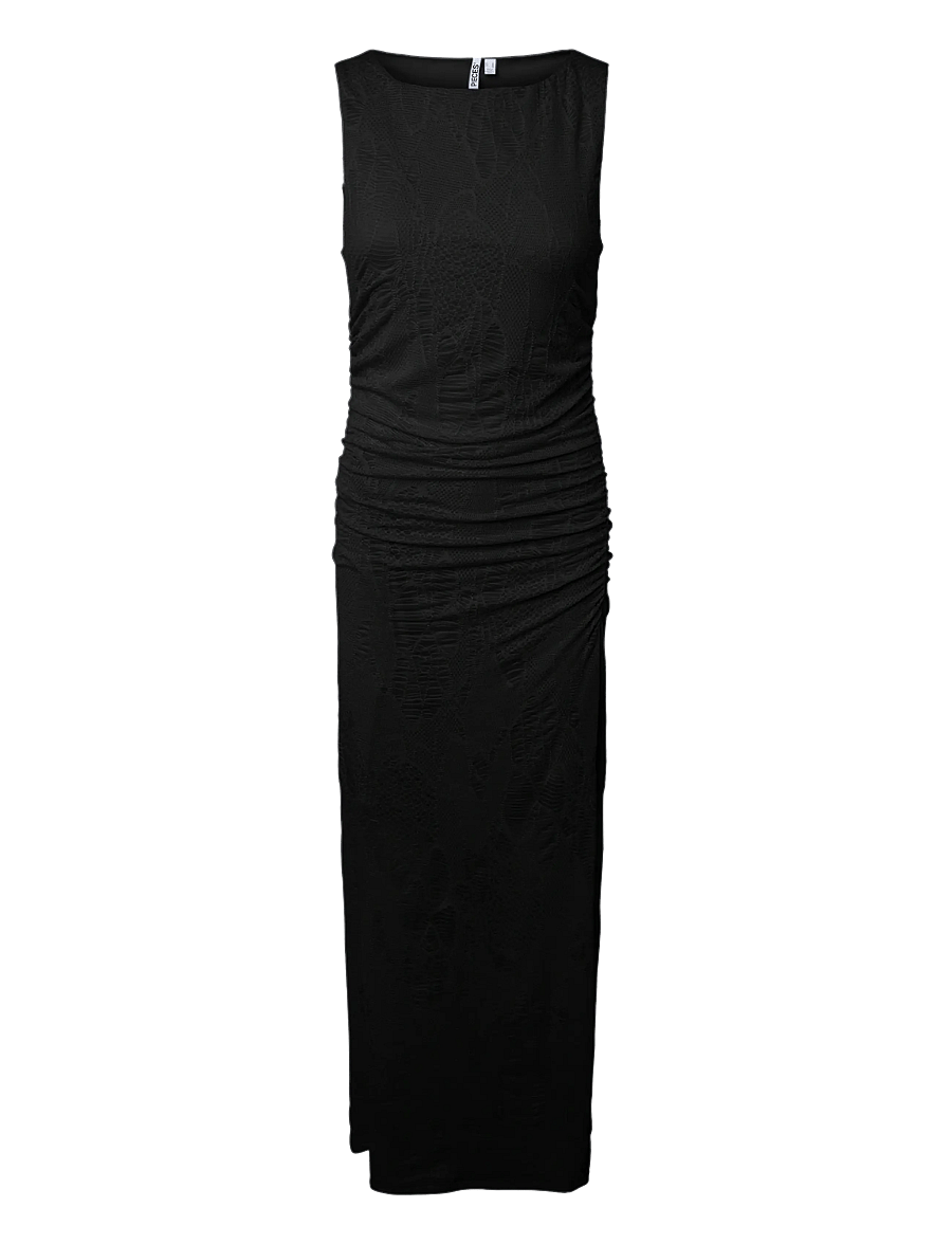 Pieces - PCJOSEFIA SL BOATNECK ANKLE DRESS D2D - maxi kjoler - black - 0