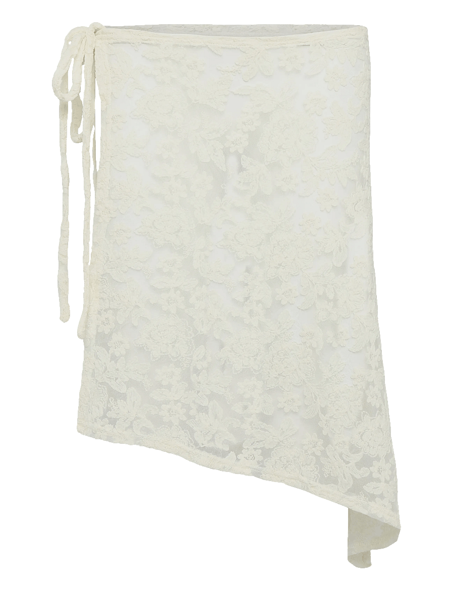 Pieces - PCJOVA MW SARONG SKIRT D2D - omlottkjolar - coconut milk - 0