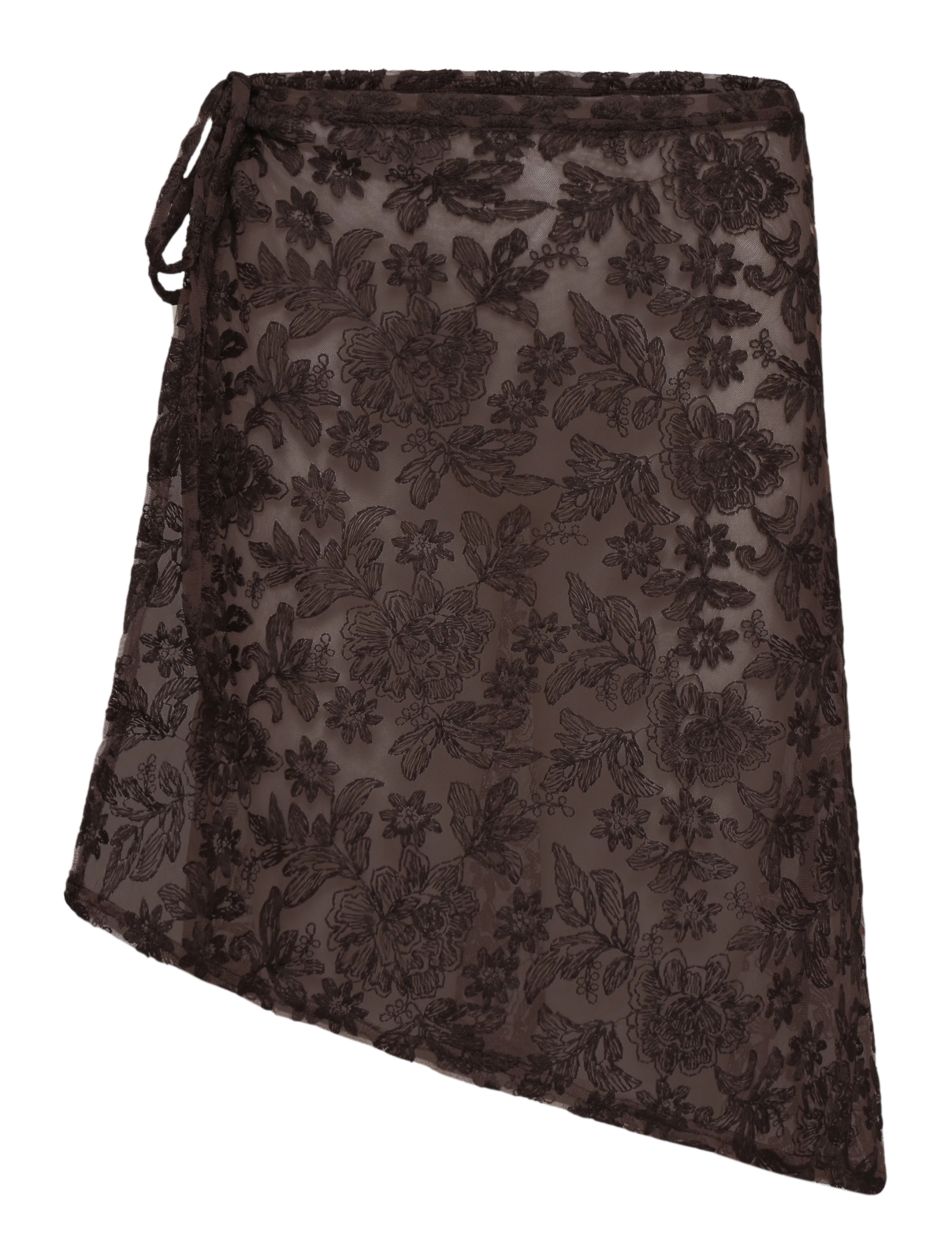 Pieces Pcjova Mw Sarong Skirt D2D, L, Röcke, Braun - Short Frauen