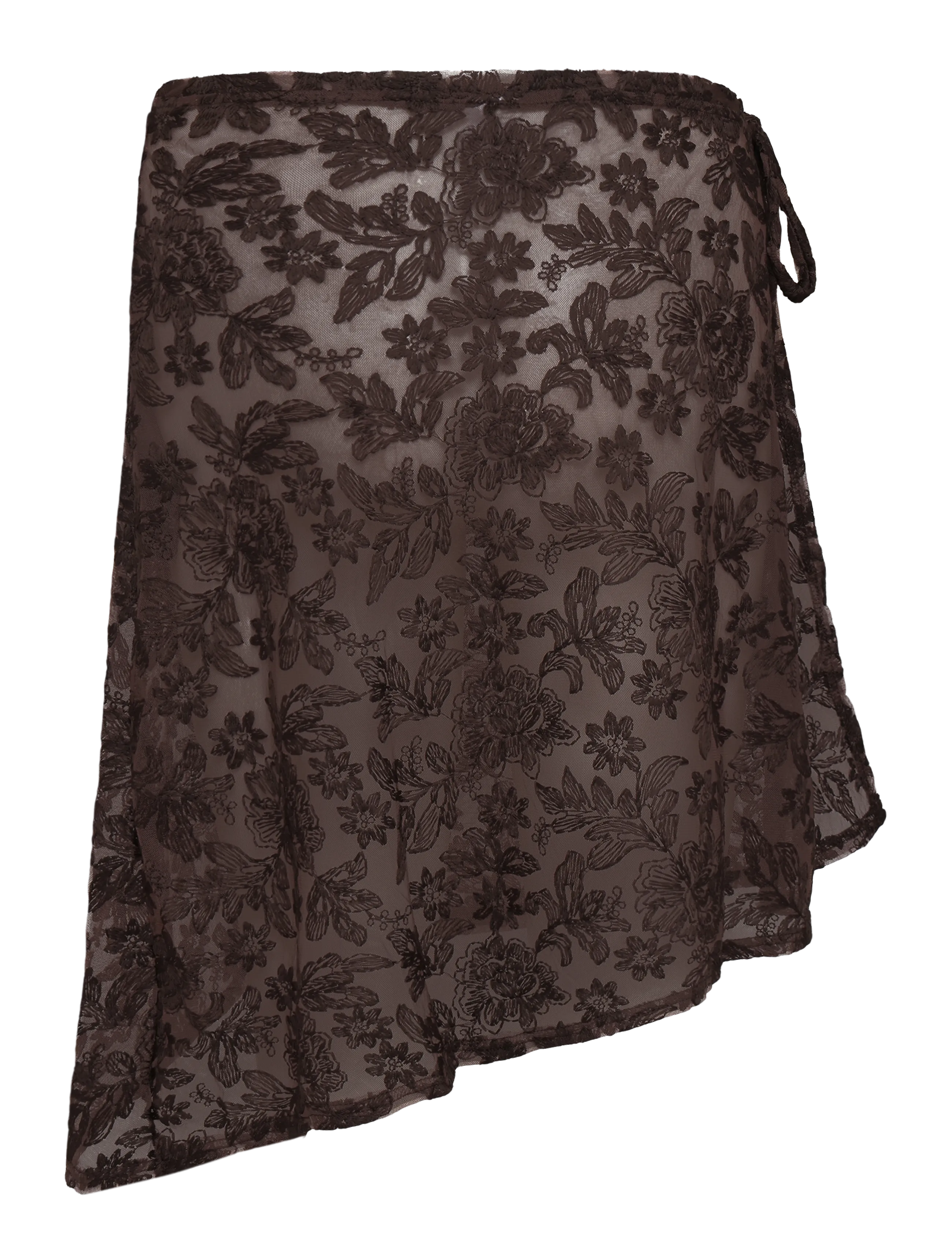 Pieces - PCJOVA MW SARONG SKIRT D2D - omlottkjolar - hot fudge - 1
