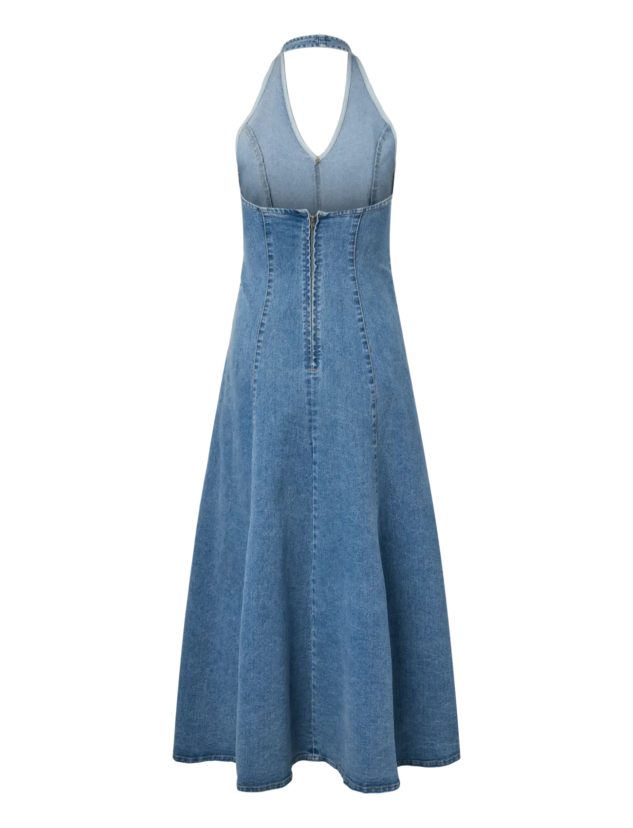 Pieces - PCFRANNA SL HALTERNECK DRESS DNM D2D - light blue denim - 1