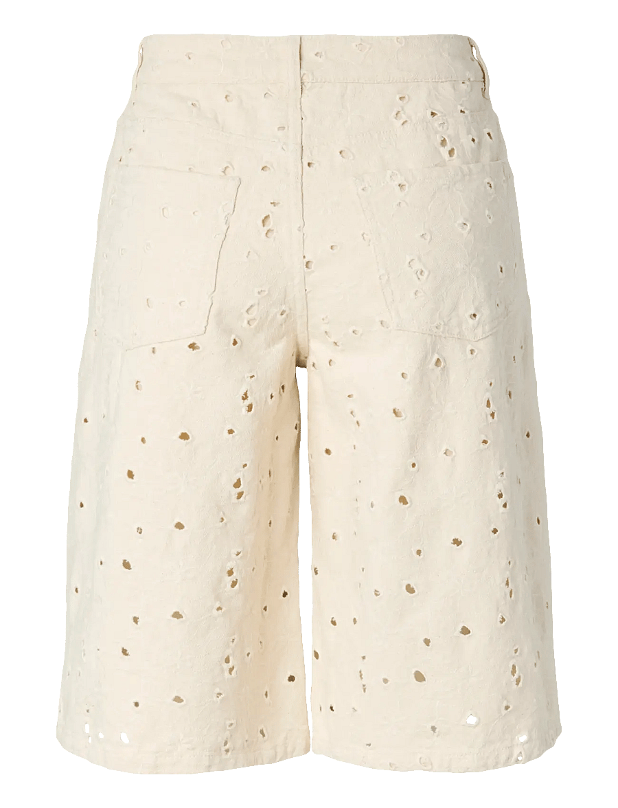 Pieces - PCELLA MW JORTS DNM D2D - ecru - 1