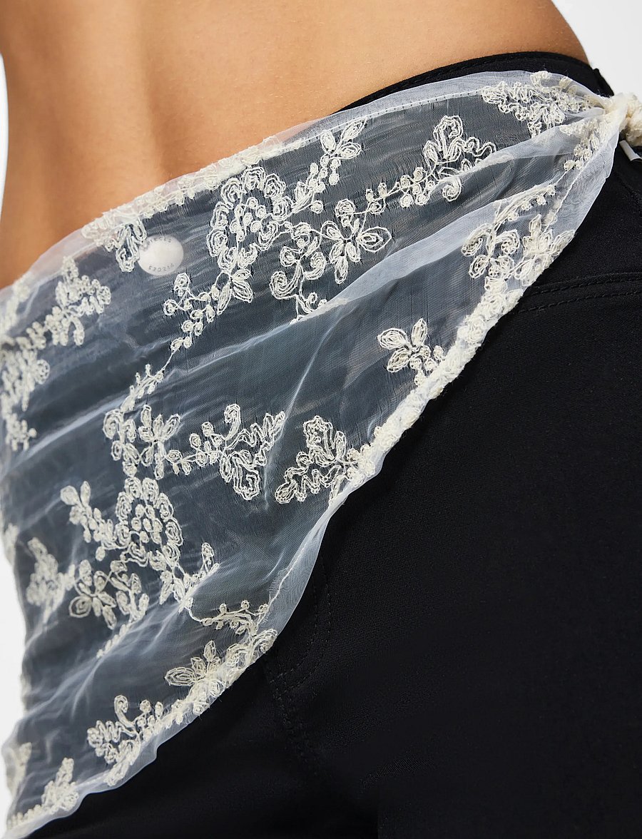 Pieces - PCJAISA LACE HIP SCARF BUNDLE D2D - tynde tørklæder - bright white - 2