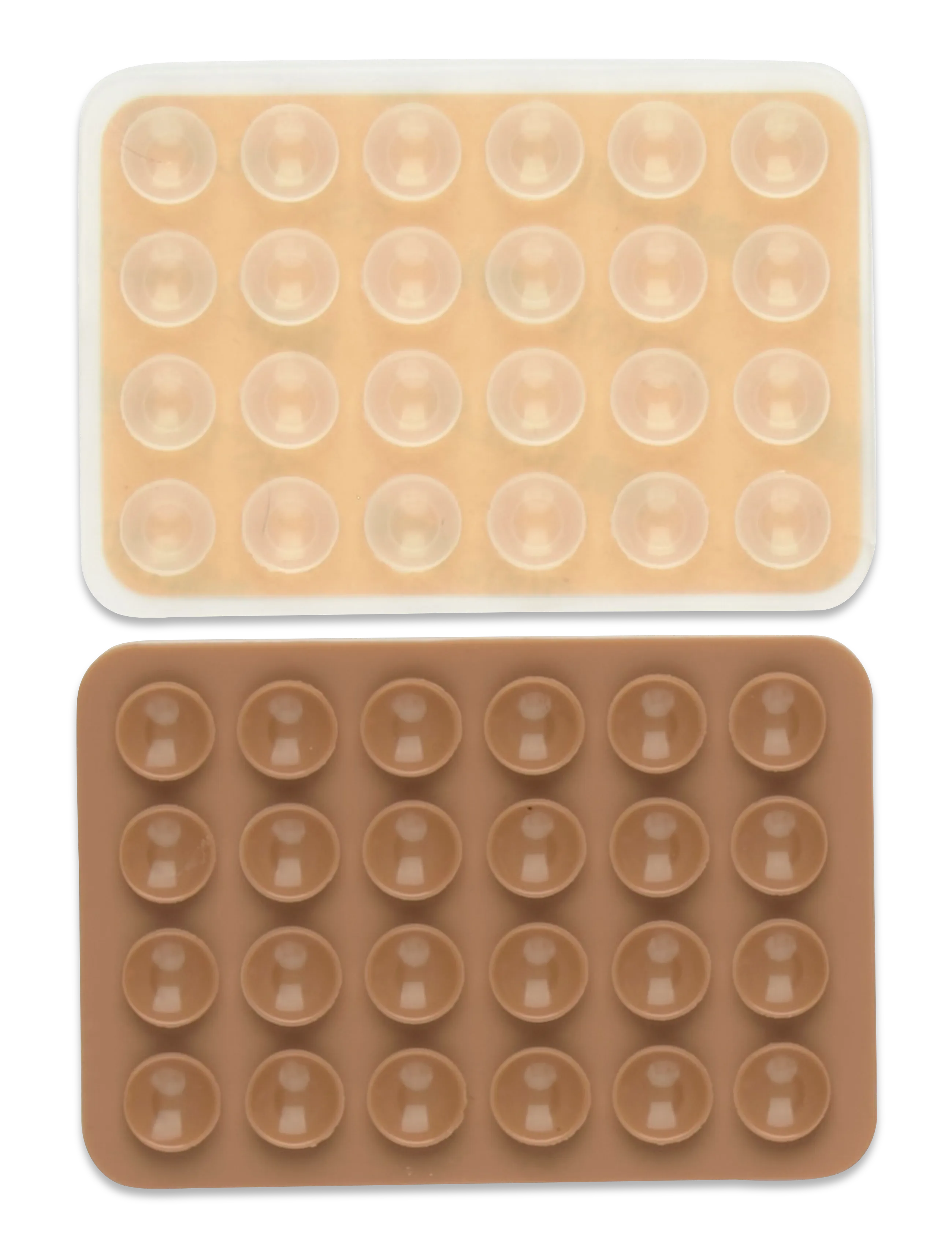 Pieces PCMILLE STICKY PLATE 2-PACK D2D - Phone holders & charms - HOT FUDGE / brown