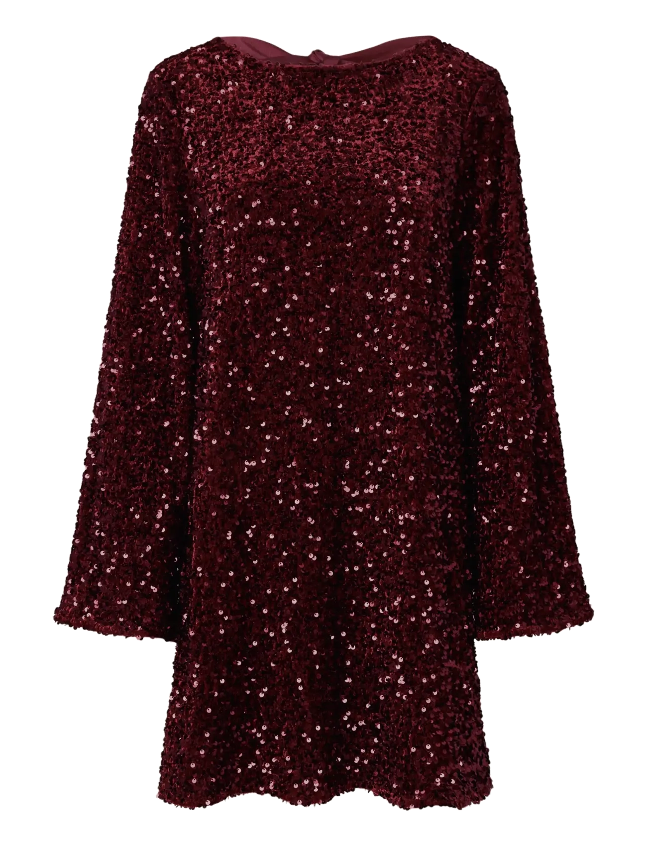 Pieces - PCKAMMY LS DEEP BACK BOW DRESS JRS BC - tawny port - 1