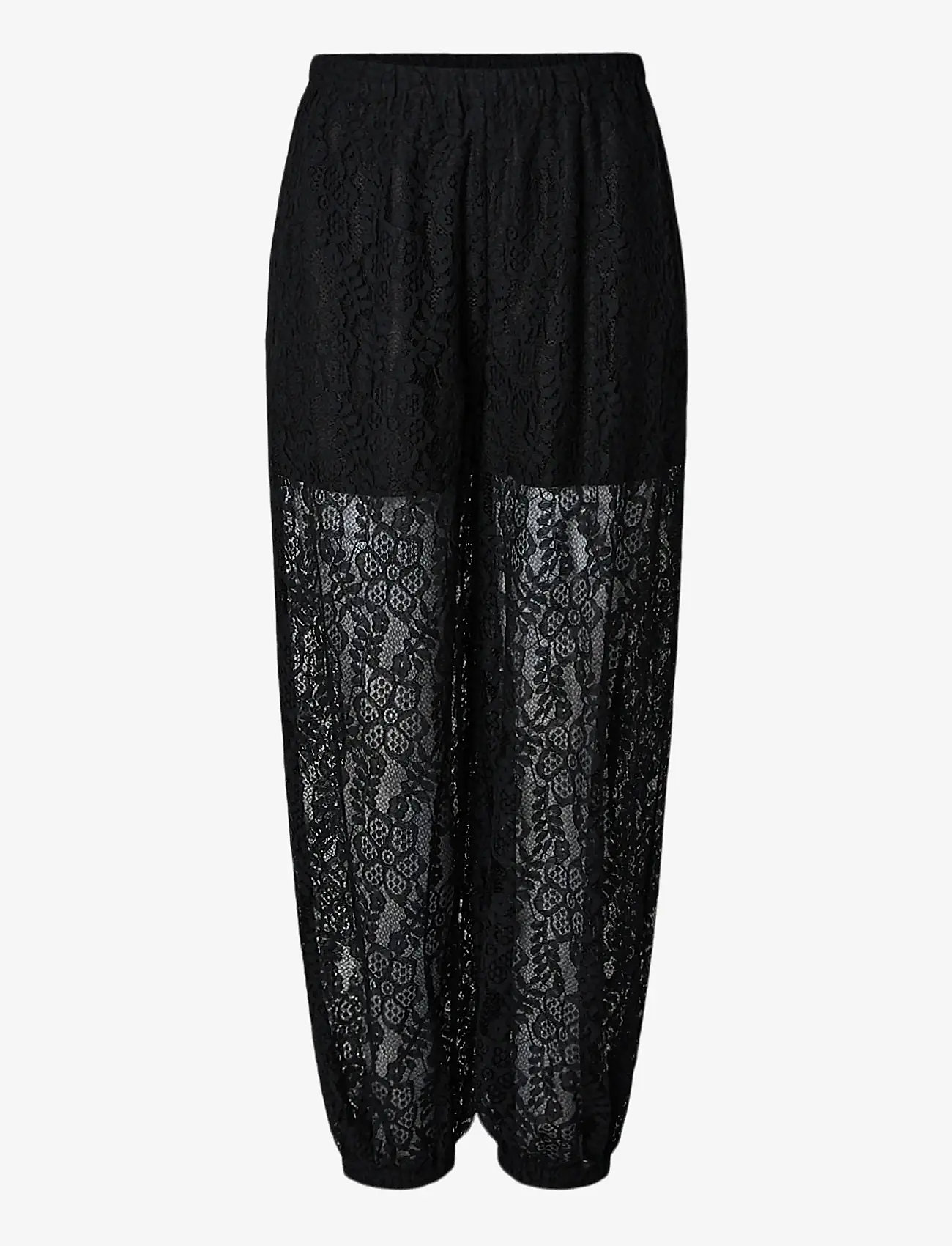 Pieces - PCALINE HW BALLOON LACE PANTS WVN D2D - jogginghosen - black - 1