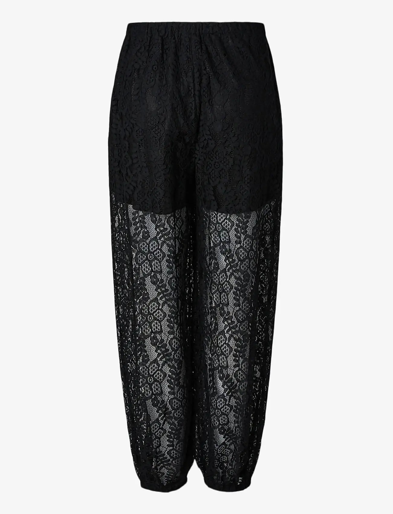 Pieces - PCALINE HW BALLOON LACE PANTS WVN D2D - jogginghosen - black - 2