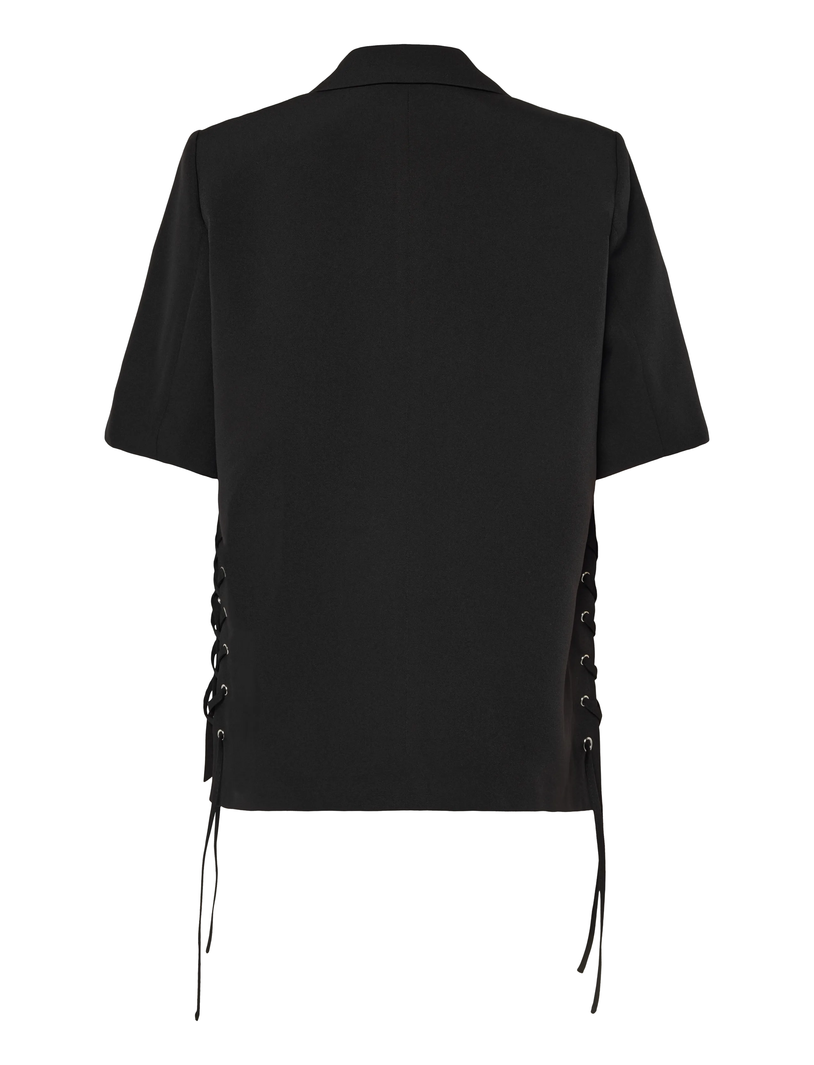 Pieces - PCTEMPRE SS TIE DETAIL BLAZER D2D - vienaeiliai švarkai - black - 1
