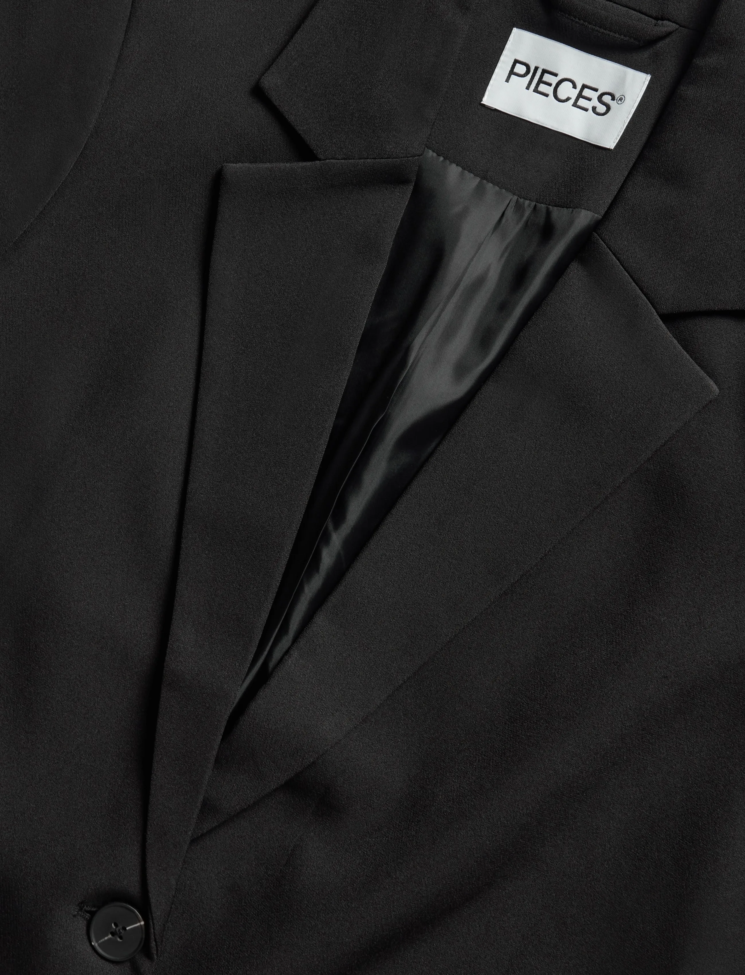 Pieces - PCTEMPRE SS TIE DETAIL BLAZER D2D - vienaeiliai švarkai - black - 2