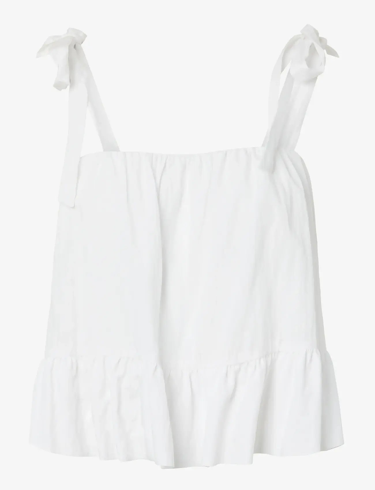 Pieces - PCJULIA SL PEPLUM TOP WVN D2D - Ærmeløse bluser - bright white - 0