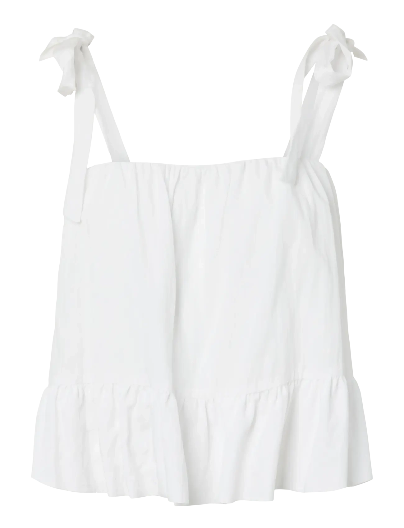 Pieces PCJULIA SL PEPLUM TOP WVN D2D - Ærmeløse bluser - BRIGHT WHITE / white