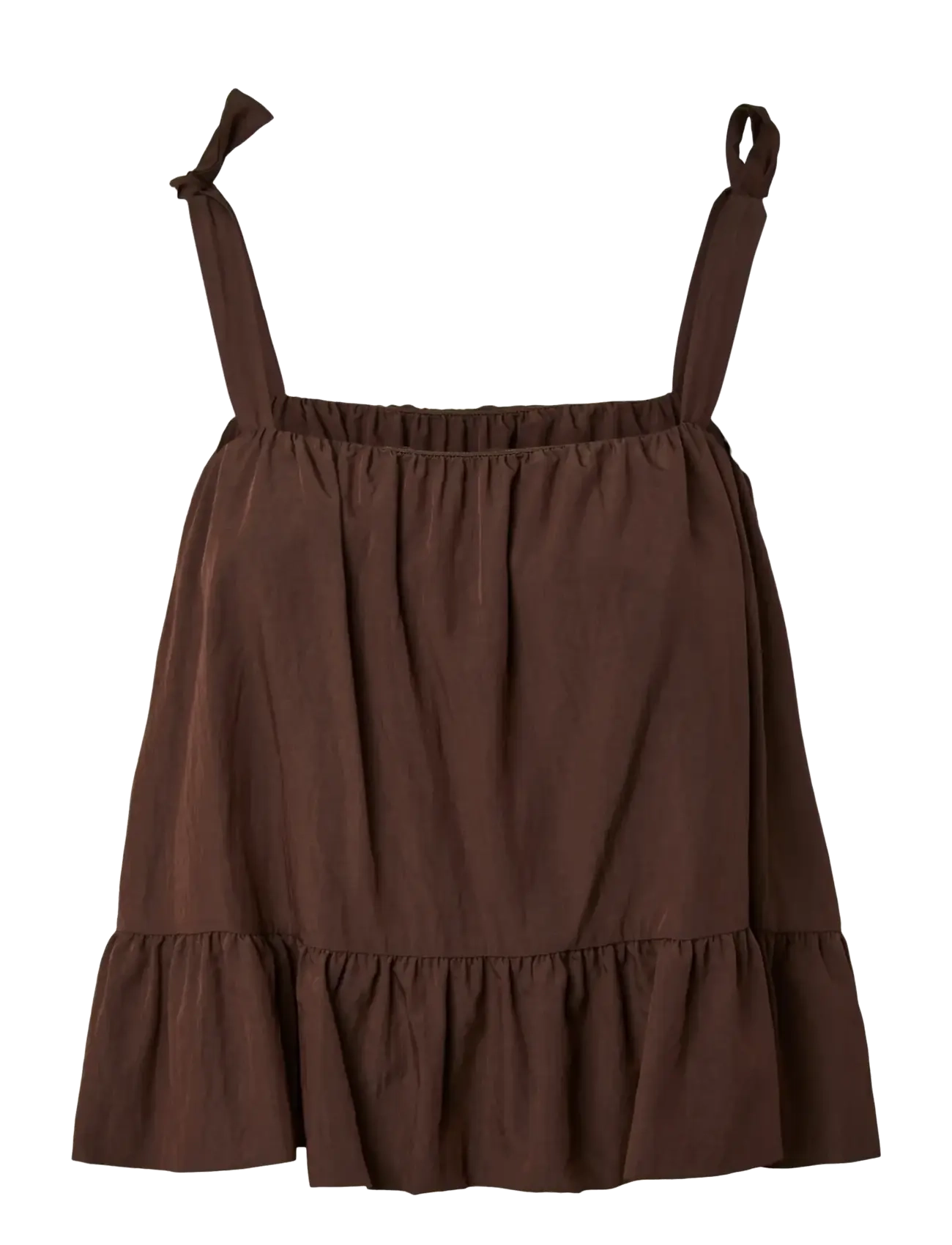 Pieces PCJULIA SL PEPLUM TOP WVN D2D - Bluser & Skjorter - HOT FUDGE / brown