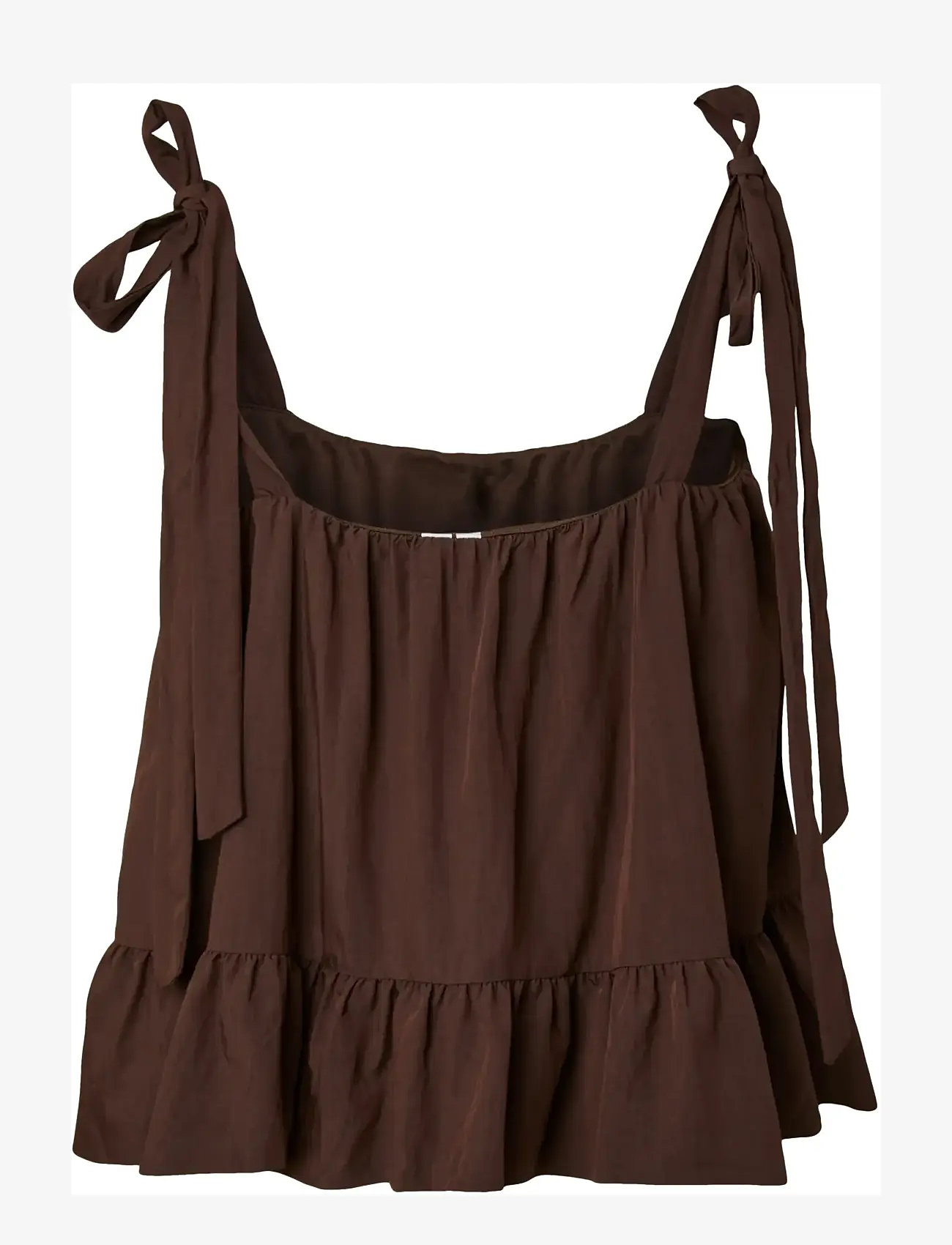 Pieces - PCJULIA SL PEPLUM TOP WVN D2D - Ärmellose blusen - hot fudge - 2