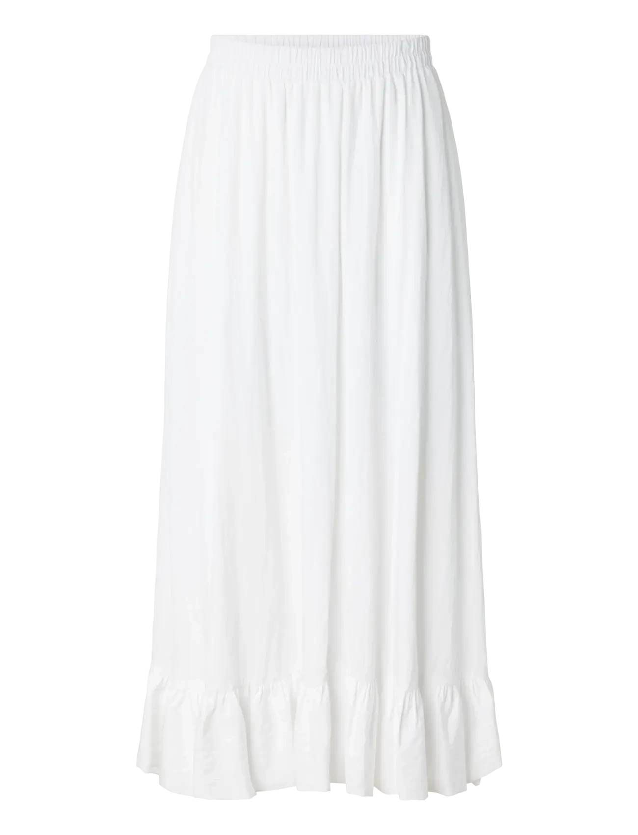 Pieces PCJULIA HW VOLUME ANKEL SKIRT WVN D2D - Maksihameet - BRIGHT WHITE / white