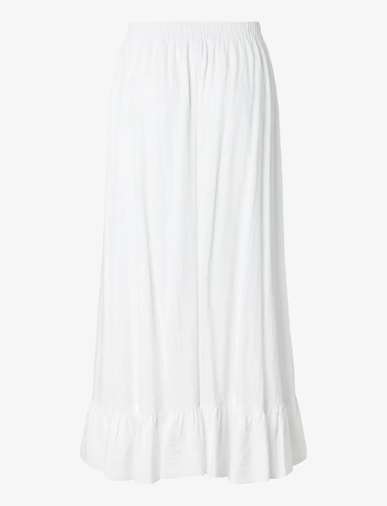 Pieces - PCJULIA HW VOLUME ANKEL SKIRT WVN D2D - spódnice długie - bright white - 1