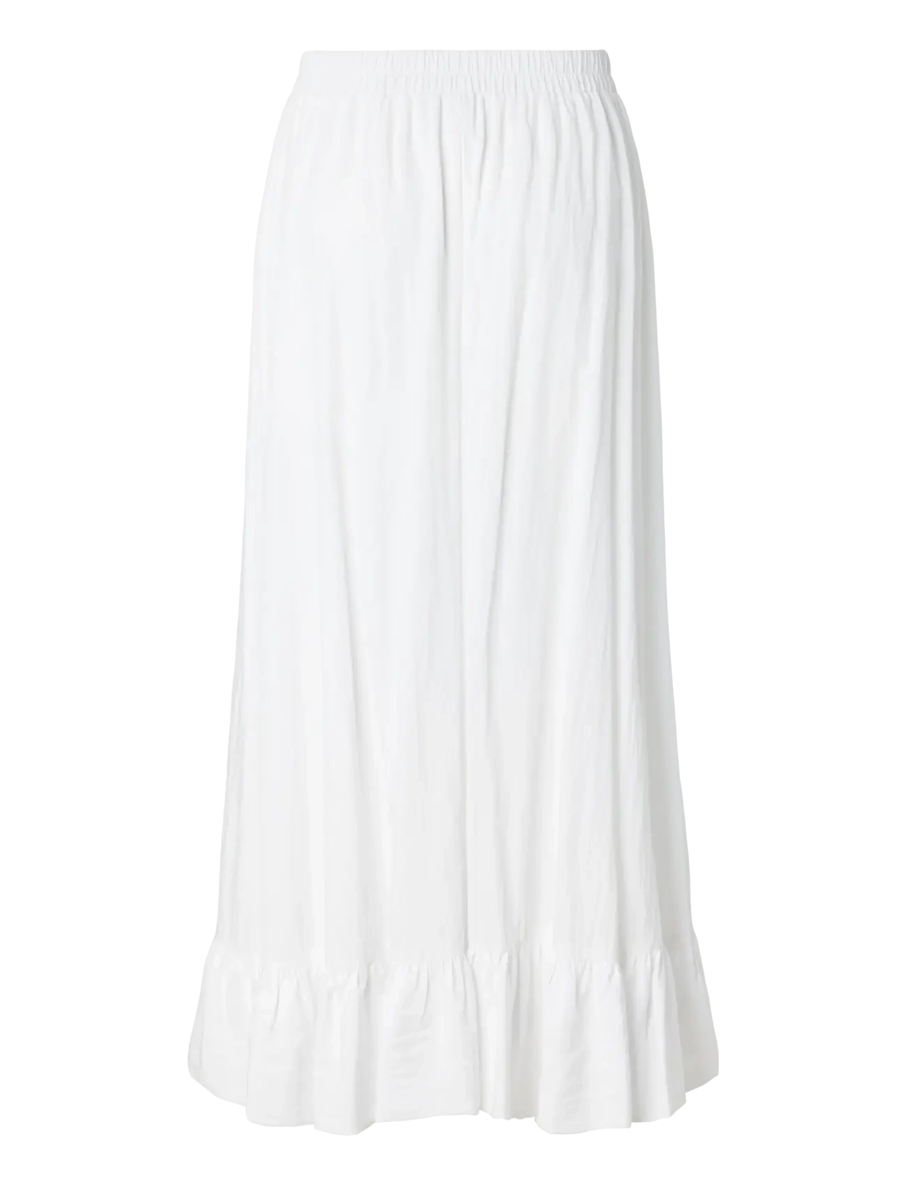 Pieces - PCJULIA HW VOLUME ANKEL SKIRT WVN D2D - maksiseelikud - bright white - 1
