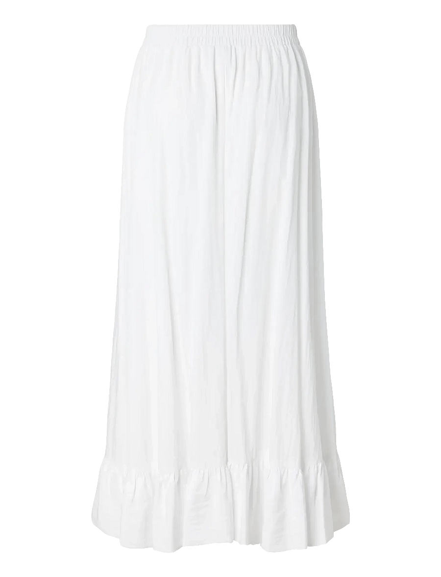 Pieces - PCJULIA HW VOLUME ANKEL SKIRT WVN D2D - maxi skirts - bright white - 1